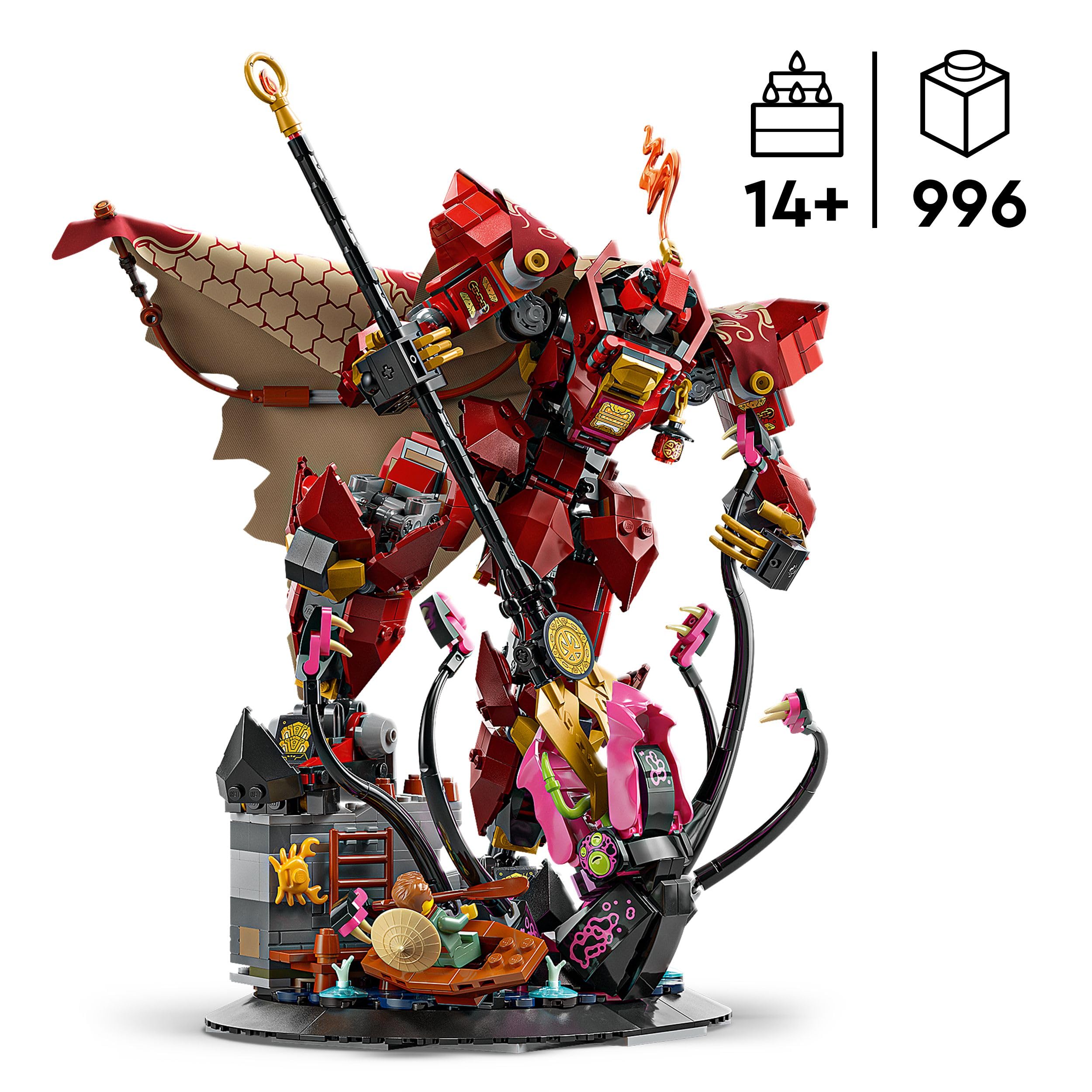 LEGO NINJAGO The Fire Knight Mech 71846 Building Set for Ages 14+ | Includes 2 Minifigures 2