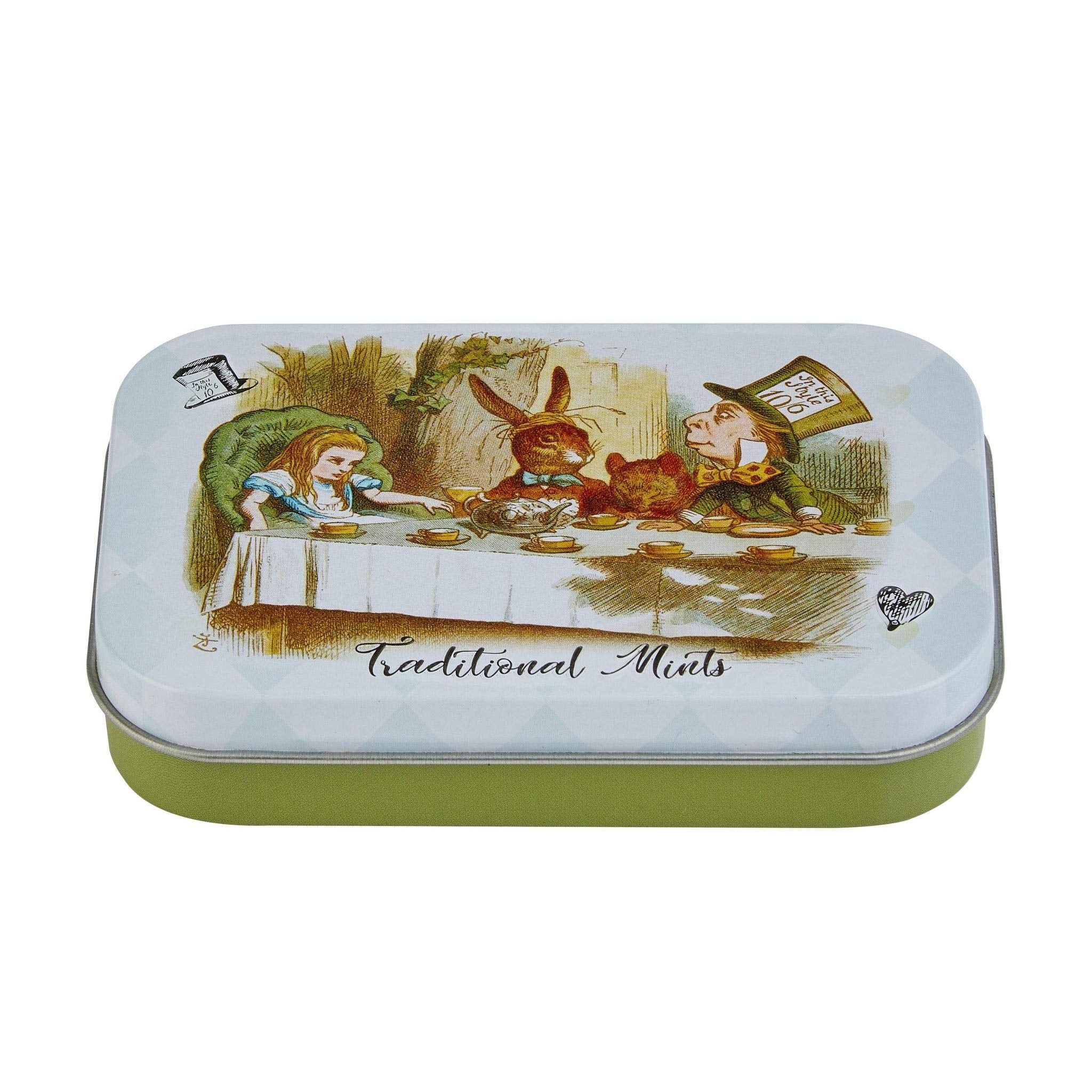 New English Teas Alice in Wonderland - Sugar Free Mints in Collectible Mini Tin 35g 1