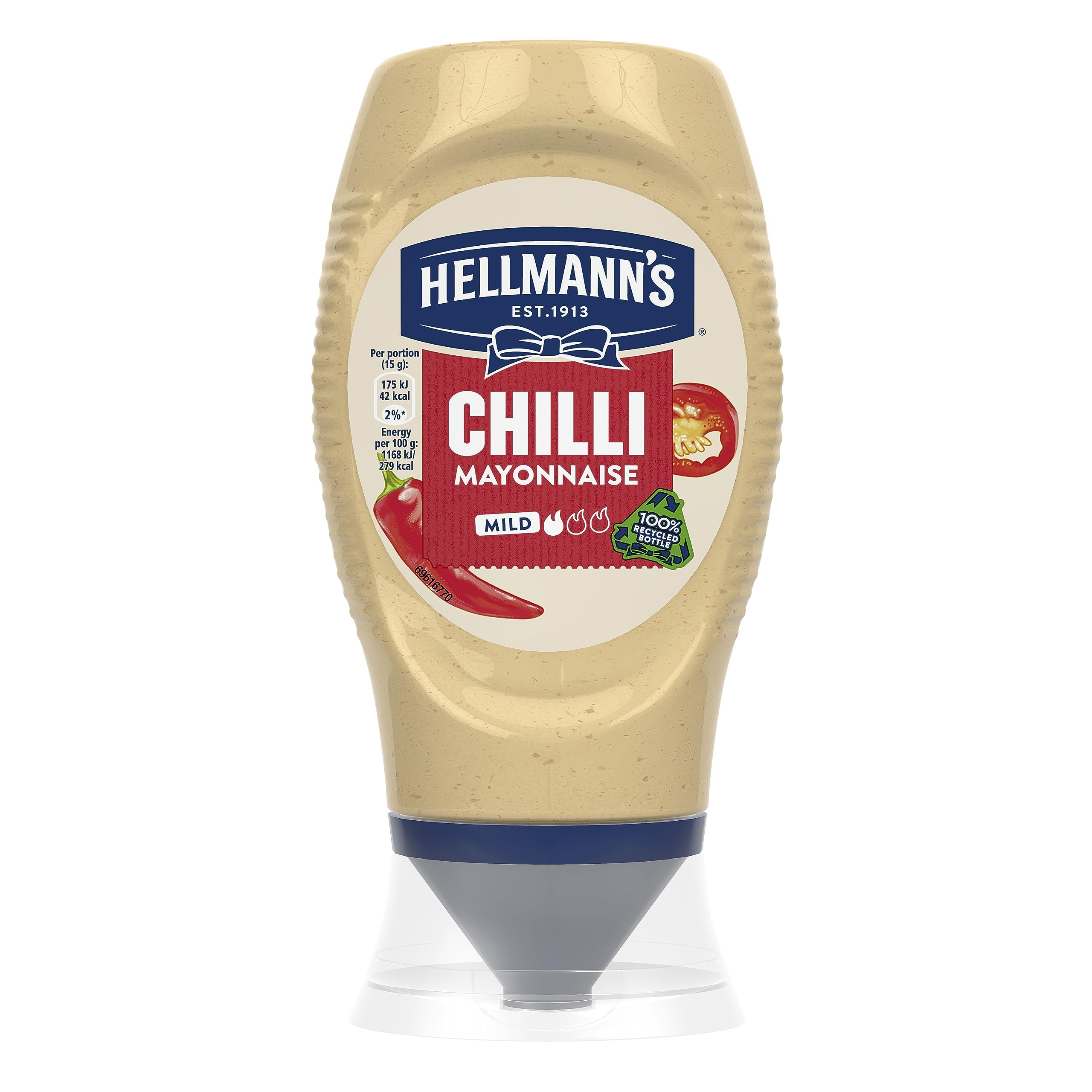 Hellmann's Chilli Mayonnaise with Tabasco Sauce - 250ml Squeeze Bottle 1