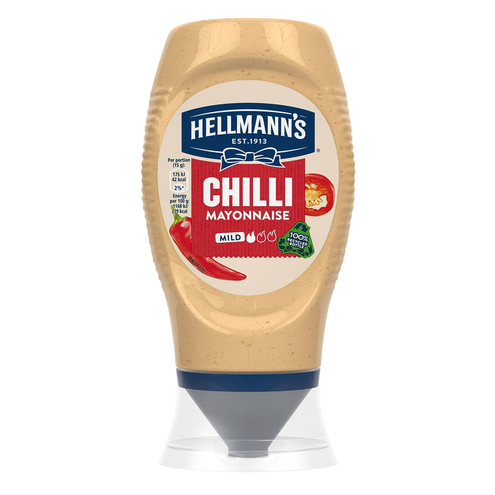 Hellmann's Chilli Mayonnaise with Tabasco Sauce - 250ml Squeeze Bottle