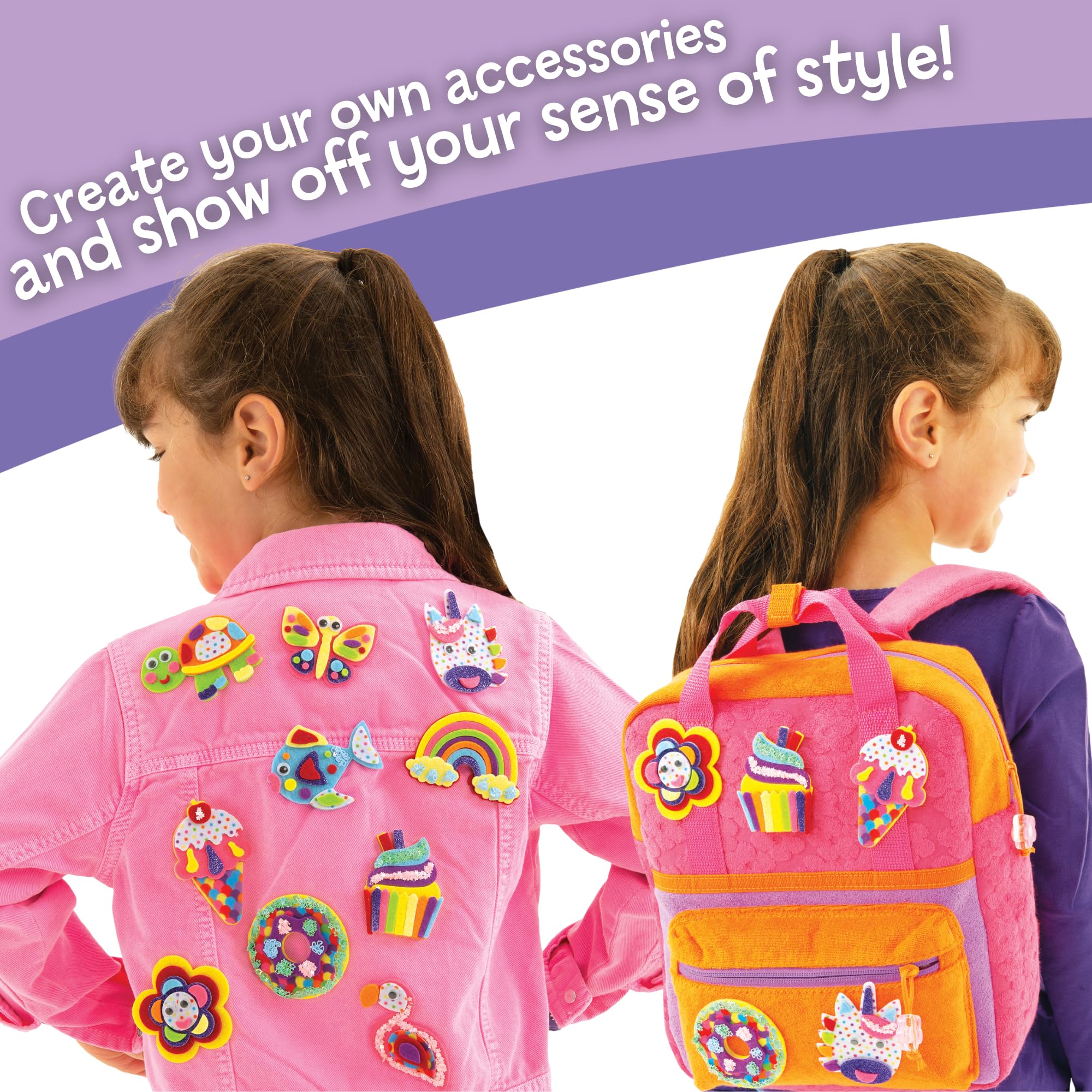 Galt Perfect Patches Arts and Crafts Kit - 10 Fun Fuzzy Felt Faces for Ages 5+ 10