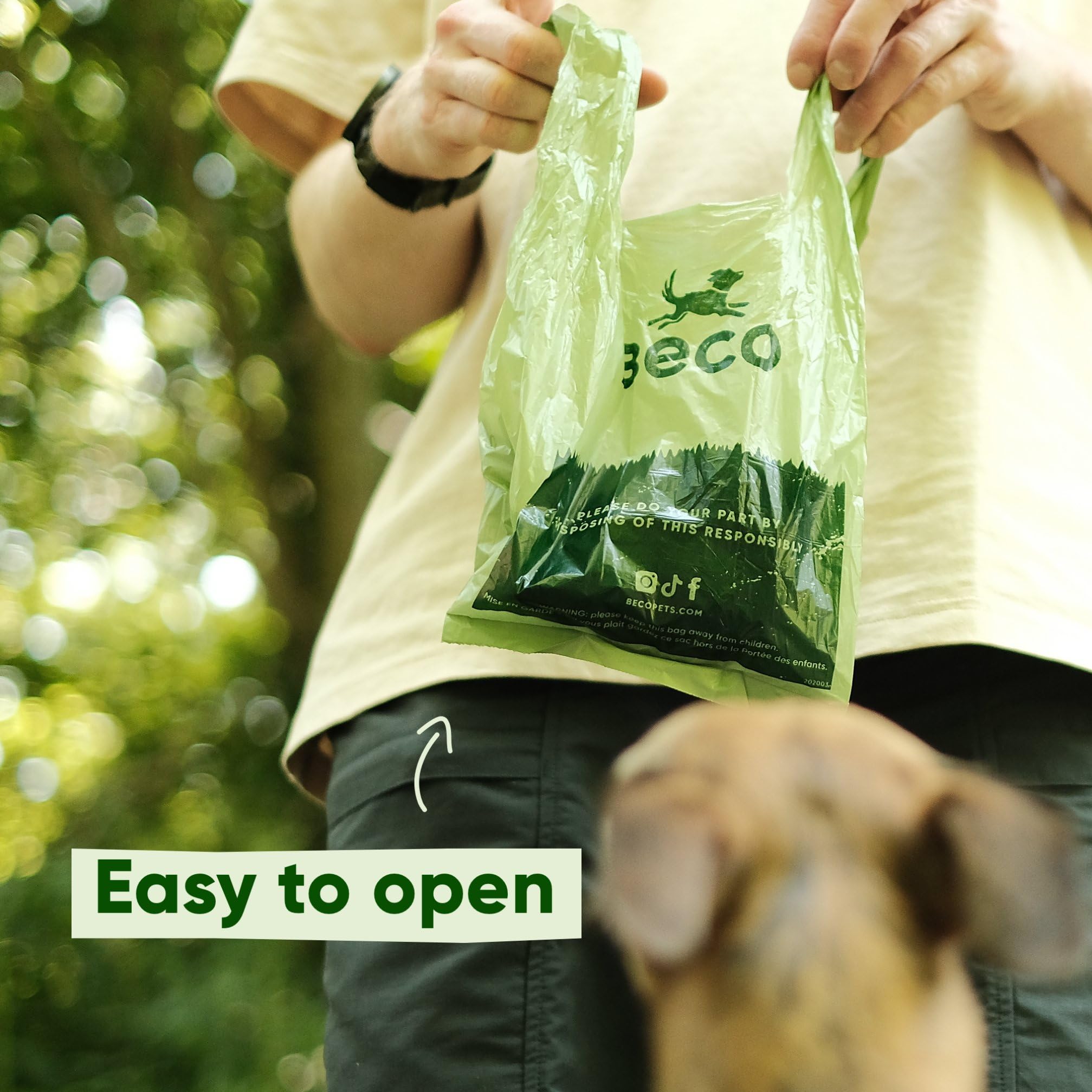 Beco Dog Poo Bags - 270 Count Mint Scented with Handles | 100% Recycled Plastic 3