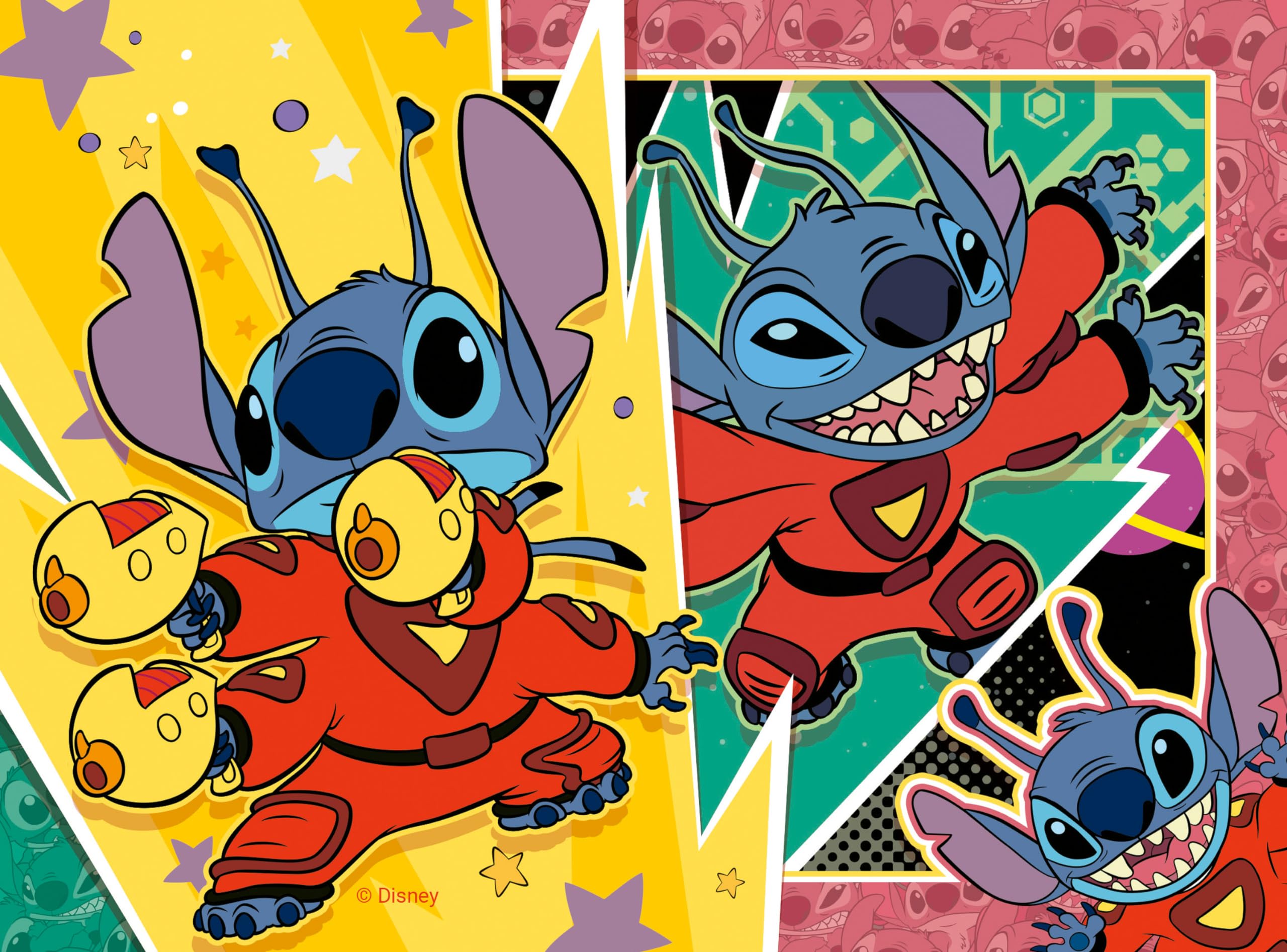 Ravensburger Disney Stitch 4-in-1 Jigsaw Puzzle Set - 72-Piece Progressive Puzzles for Kids Ages 3+ 5