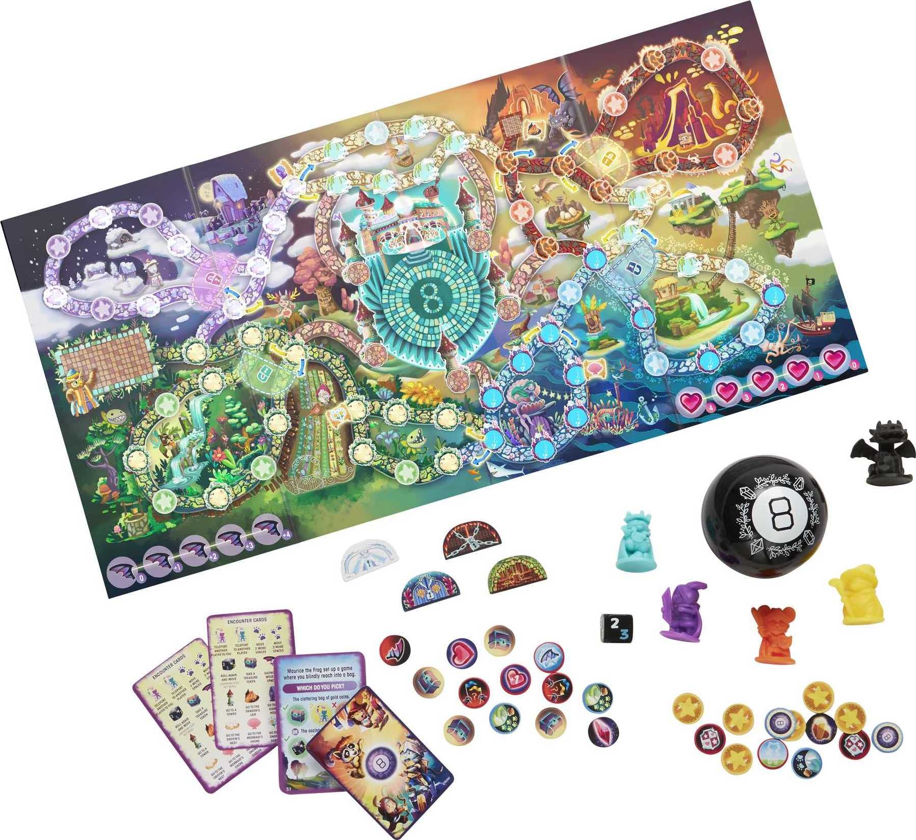 Mattel Games Magic 8 Ball Magical Encounters Cooperative Board Game 13