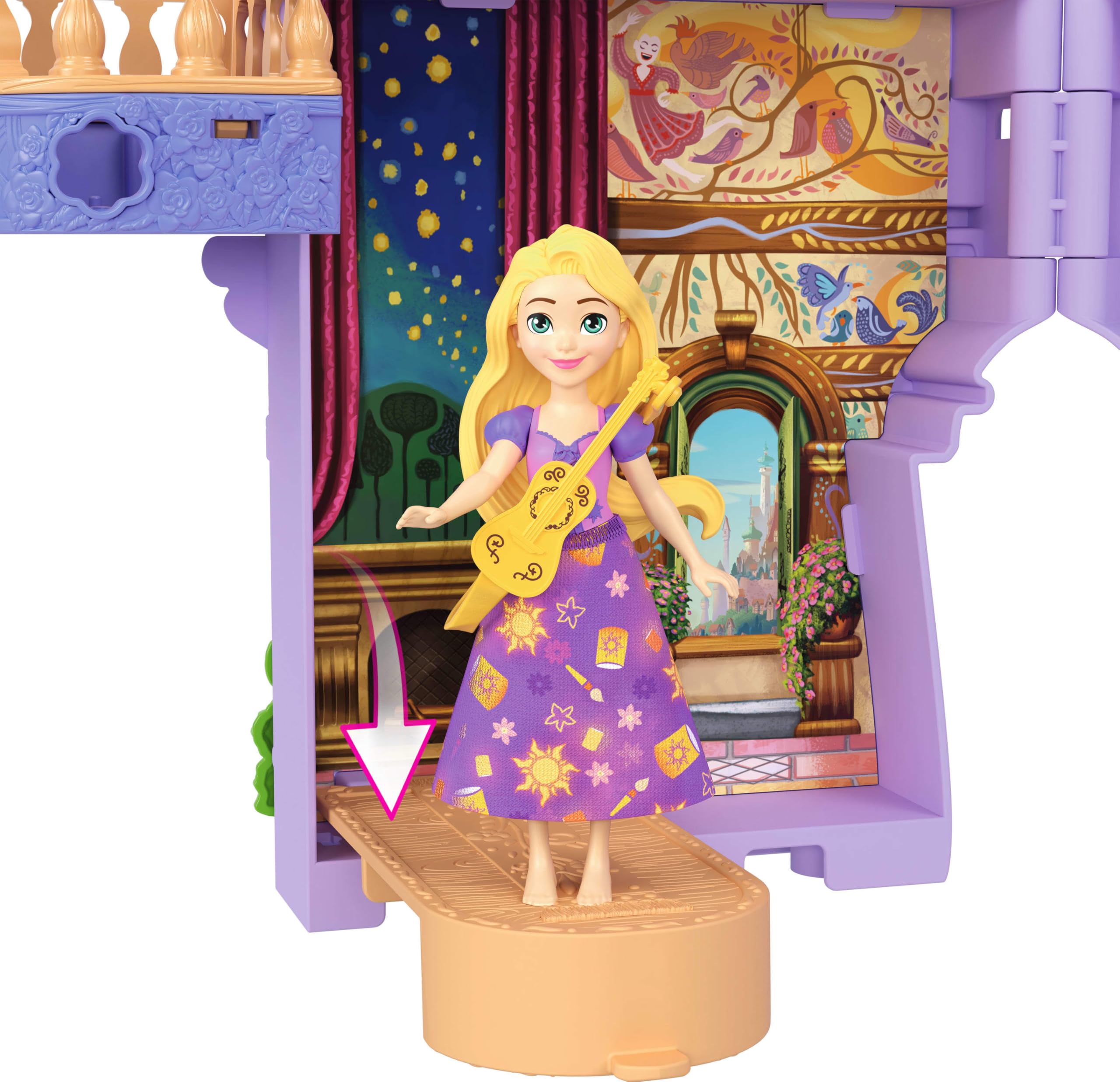 Mattel Disney Princess Rapunzel Storytime Stackers Doll House Playset - Tower with Doll, Pascal Figure & 7 Accessories 6