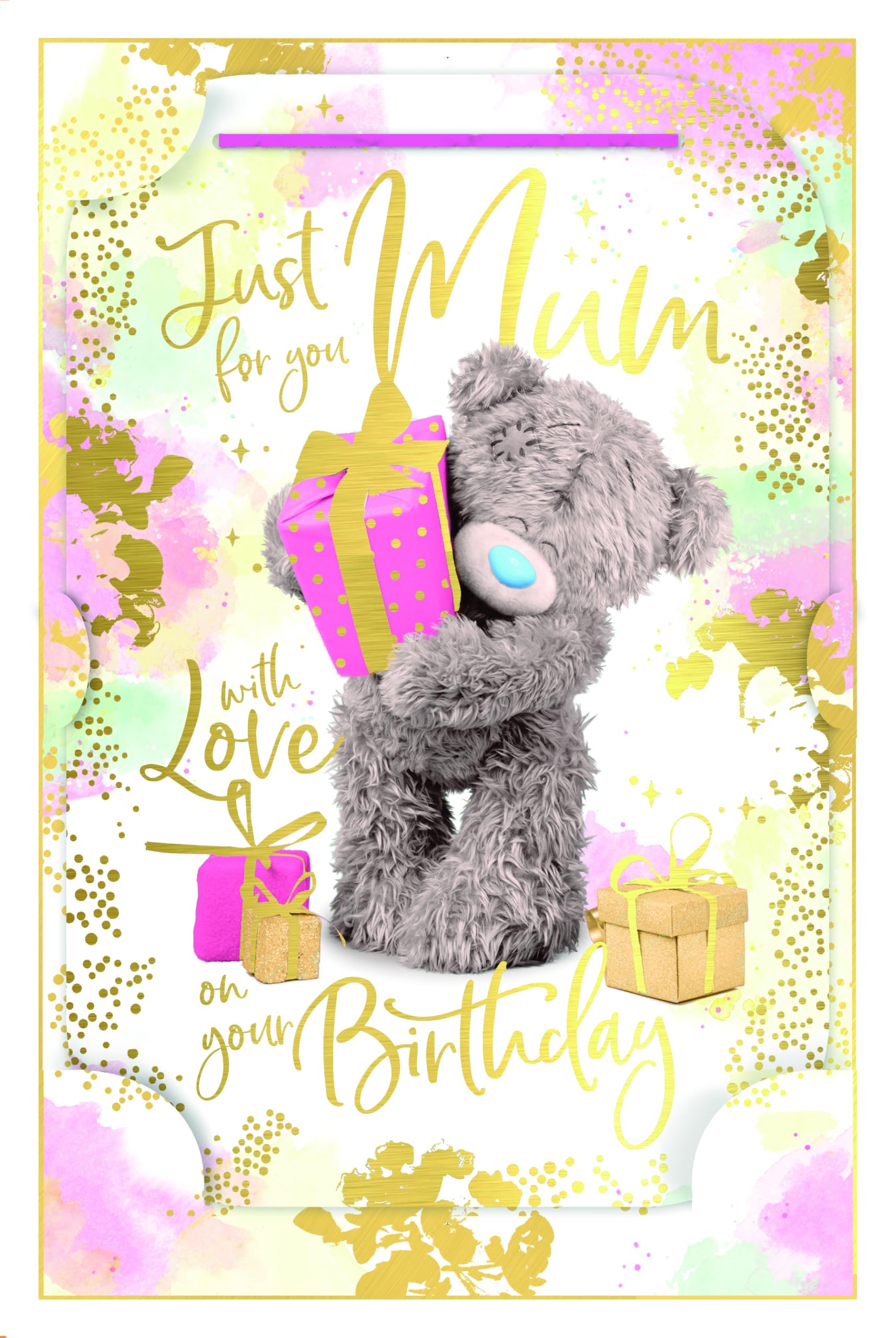Me To You 3D Holographic Mum Birthday Card | 6 x 9 in | Detachable Keepsake Plaque 1