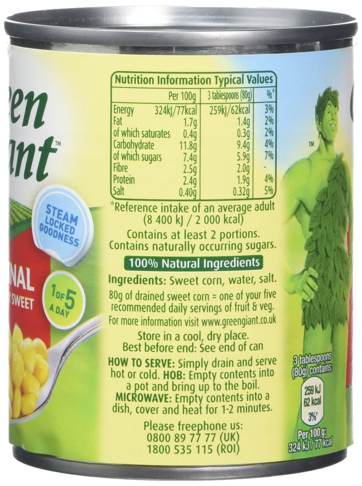 Green Giant Original Sweetcorn 4x198g
