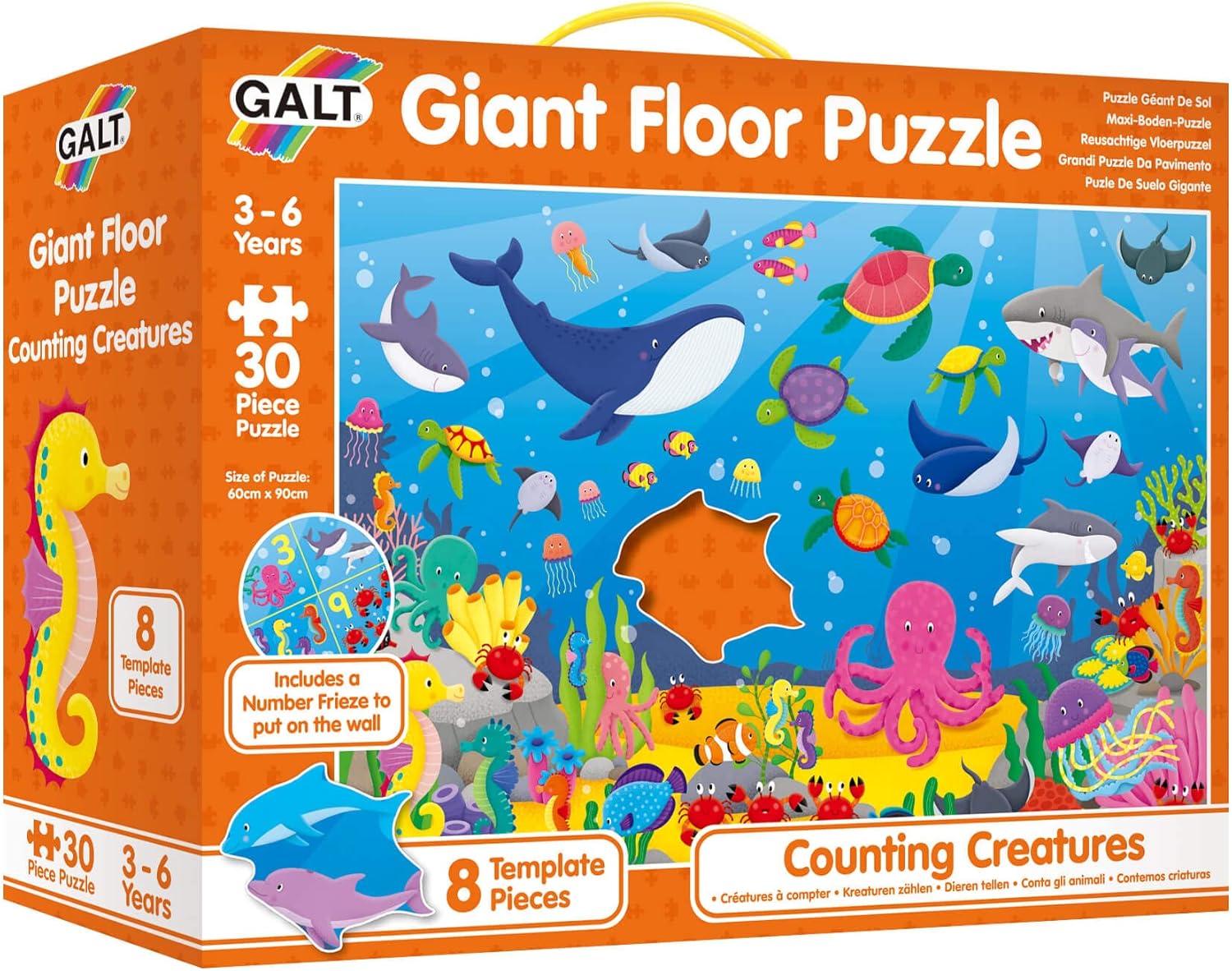 Galt Giant Floor Puzzle - Counting Creatures Educational Puzzle for Kids Ages 3-6 1