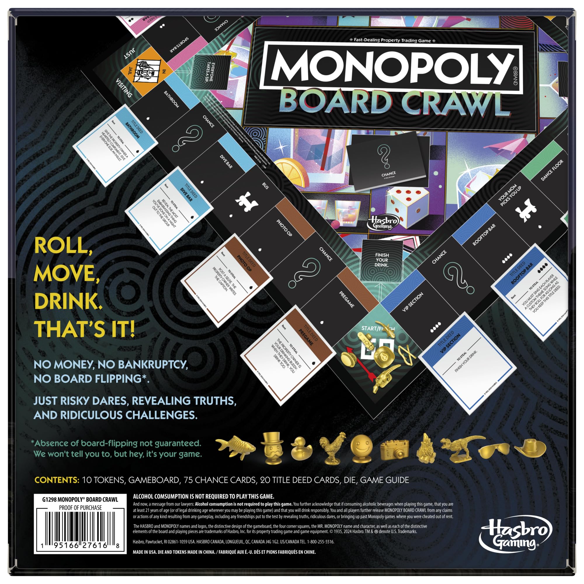 Hasbro Gaming Monopoly Board Crawl Trinkspiel 6