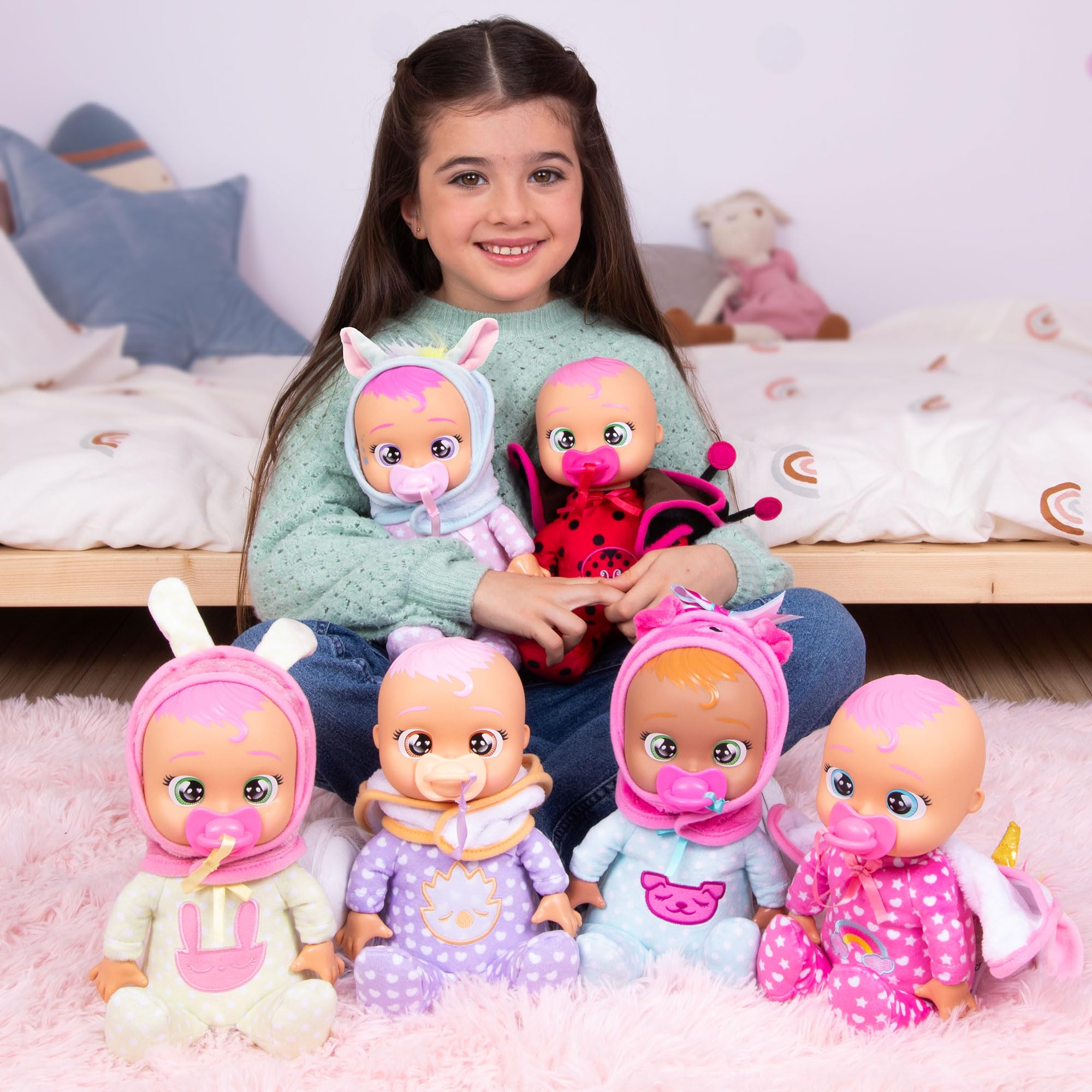 IMC TOYS CRY BABIES Dreamy Soft Newborn Plush Doll | Cries Real Tears | Ages 3+ 6