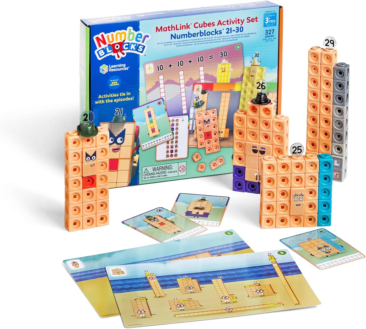 Learning Resources MathLink Cubes Numberblocks 21–30 Activity Set - Educational Building Toy for Ages 3-7 1