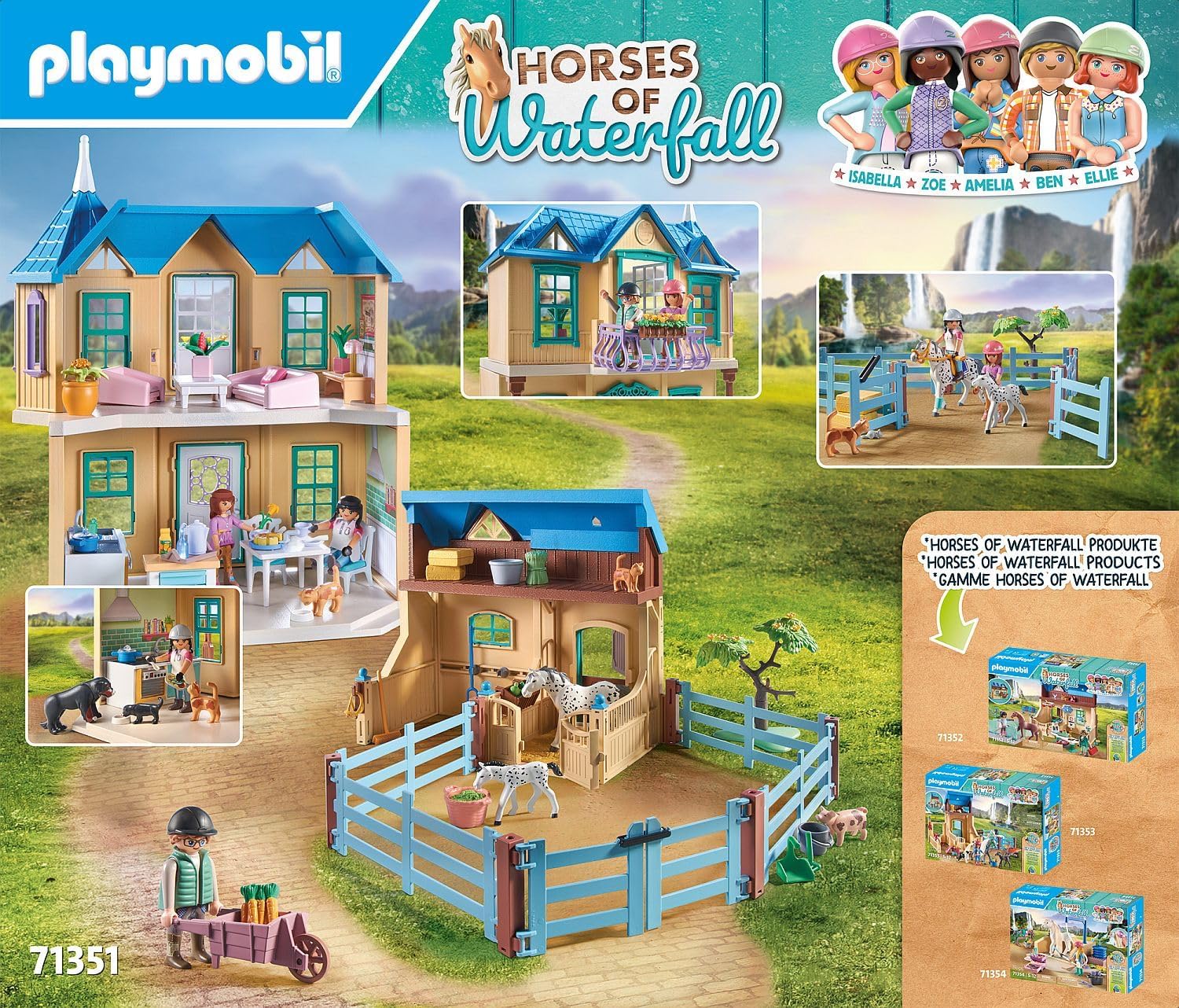 Playmobil 71497 Horses of Waterfall - Farrier Ben and Achilles, Interactive Playset for Ages 4+ 7