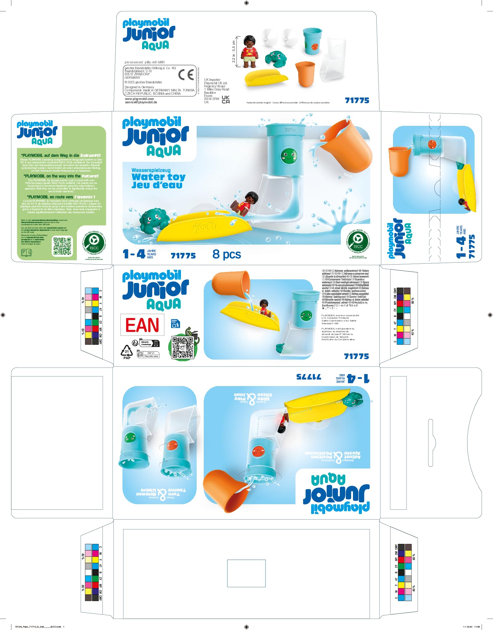 Playmobil JUNIOR AQUA Waterfall Tank with Slide | Water Toy for Ages 1+ 7