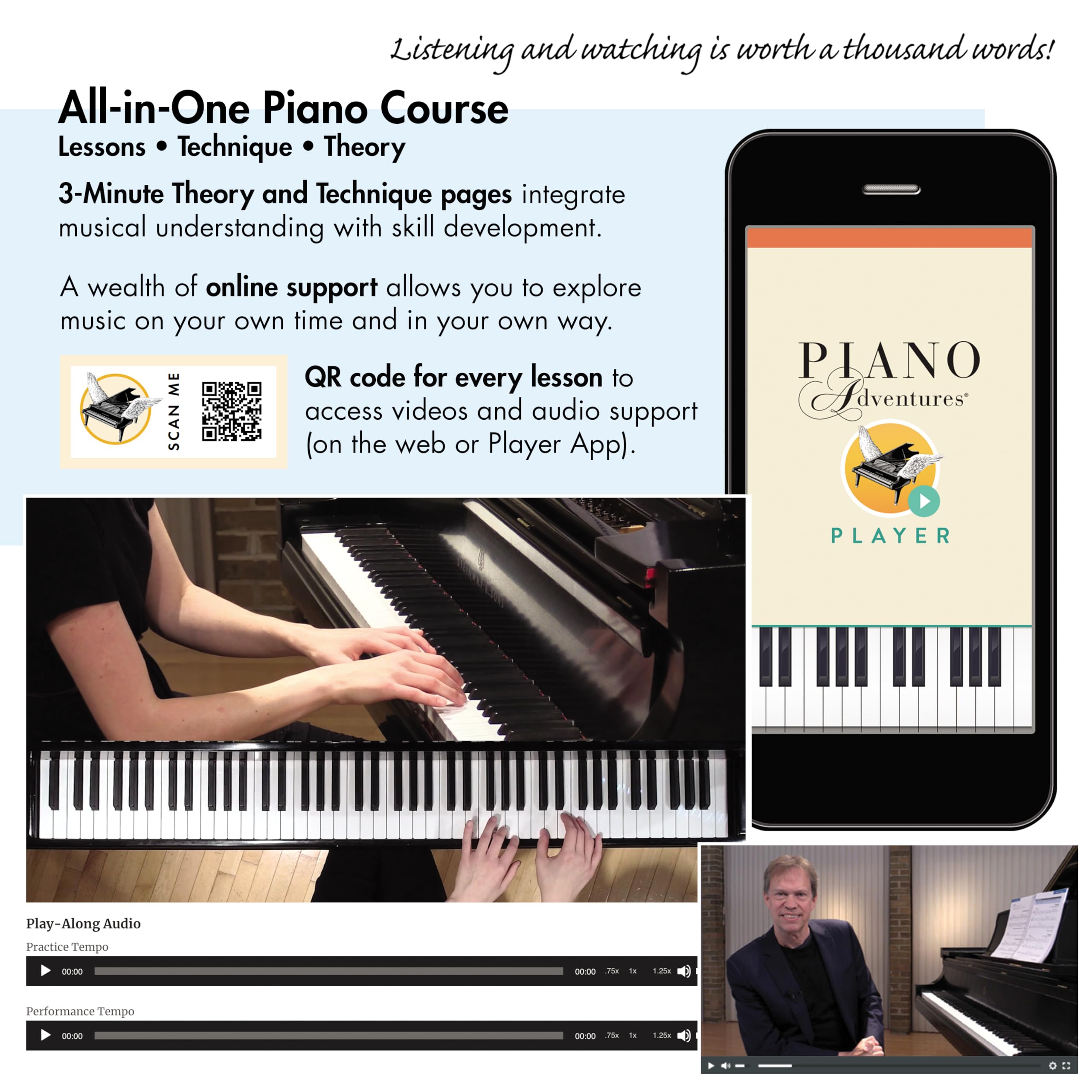Faber Piano Adventures Adult Piano Adventures - All-in-One Piano Course Book 1 | Spiral Bound | Includes Online Media 3