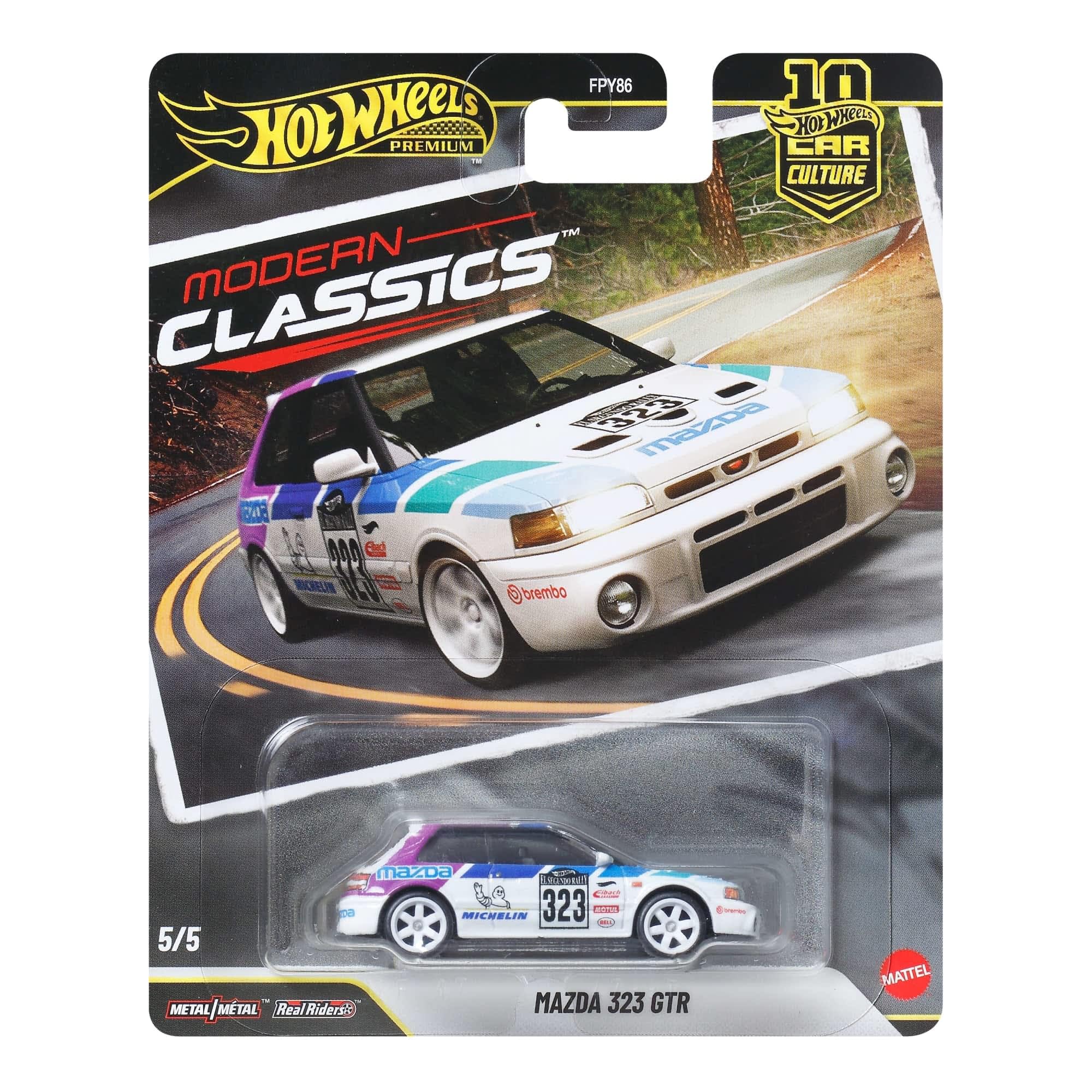 Hot Wheels Mazda 323 GTR Car Culture Vehicle - Premium 1:64 Scale Die-Cast | Metal/Metal 1