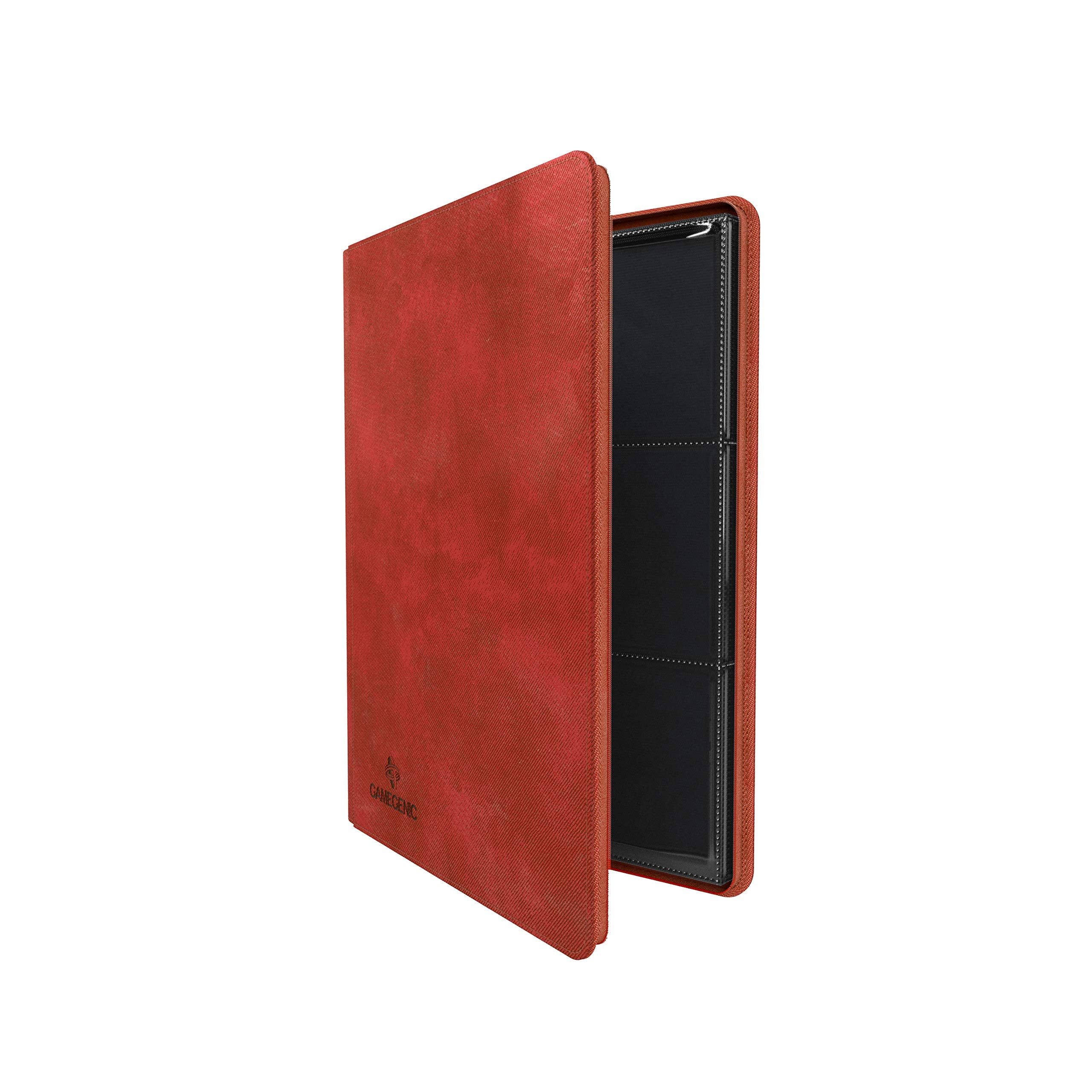 Gamegenic Zip-Up Album - 18-Pocket Capacity | Side-Loading Pages | Red Medium