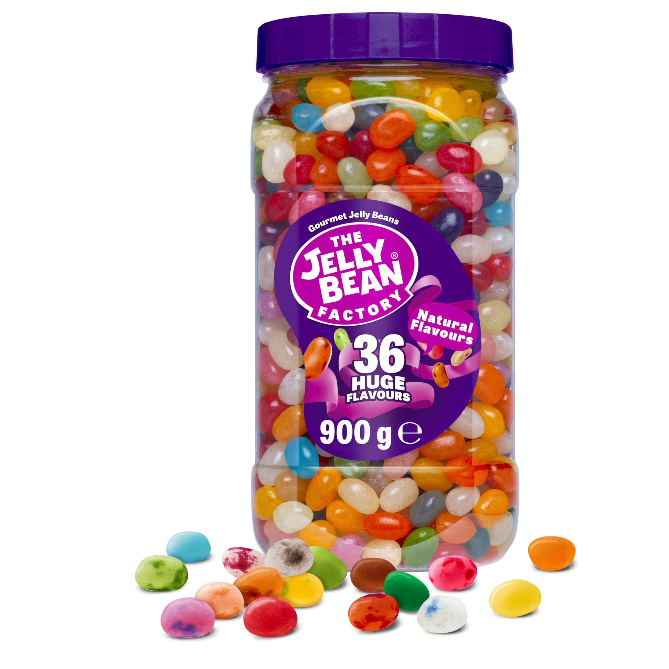 The Jelly Bean Factory – 900-g-Glas Gourmet-Jelly Beans, glutenfrei, koscher, natürliche Aromen
