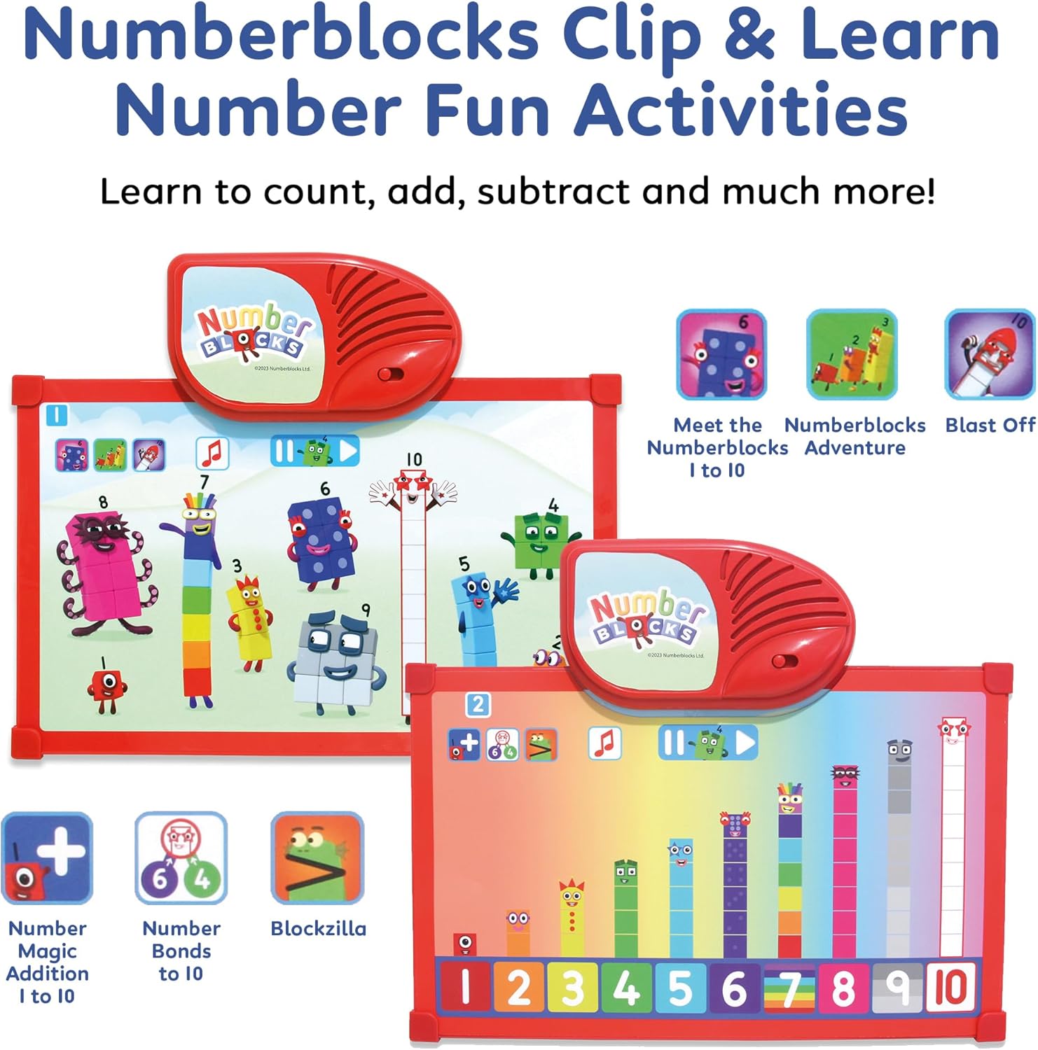 Numberblocks Clip & Learn Number Fun Toy - Educational Electronic Learning Game for Ages 18 Months+ 10
