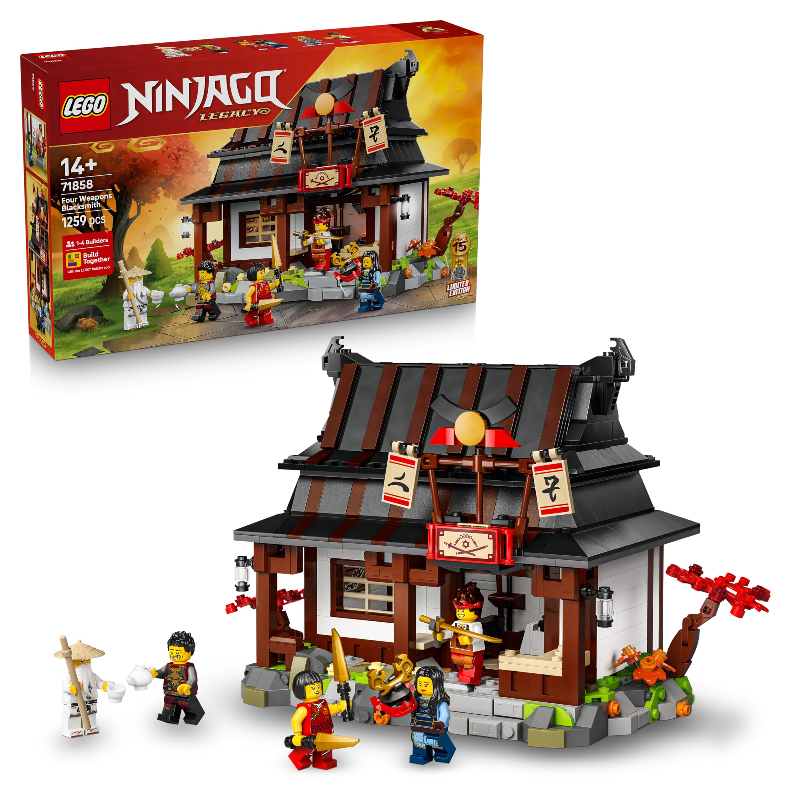 LEGO NINJAGO Four Weapons Blacksmith 71858 - 15th Anniversary Set | Ages 14+