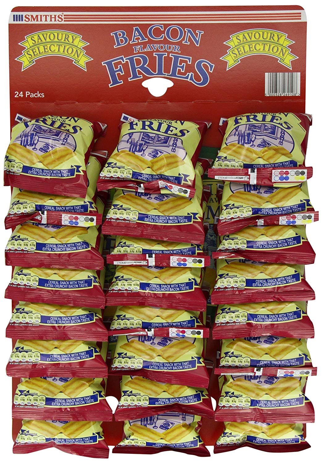 Smiths Savoury Snacks Bacon Fries Pub Favourites, 24g (Pack of 24)