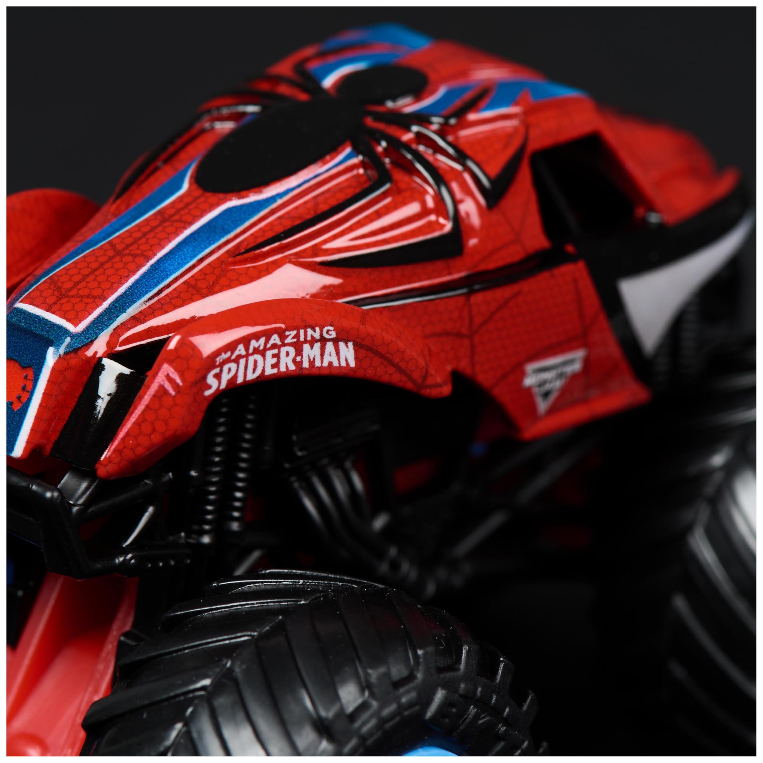 Monster Jam Marvel Iron Man Vs. War Machine Die-Cast Monster Truck Playset | 1:64 Scale 4