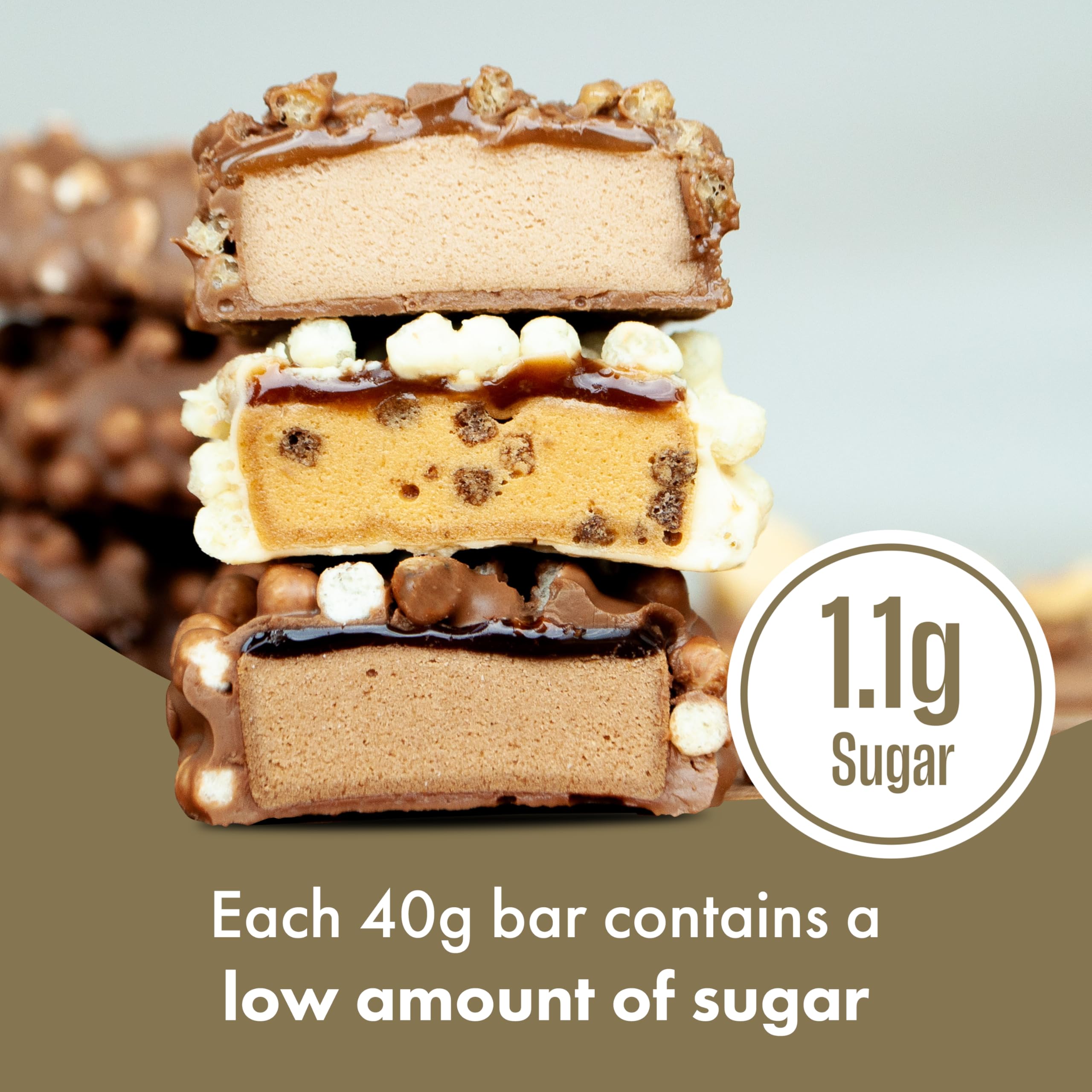 Fulfil Chocolate Hazelnut Whip Protein Bar - High Protein, Low Sugar, 9 Vitamins | 40g 6
