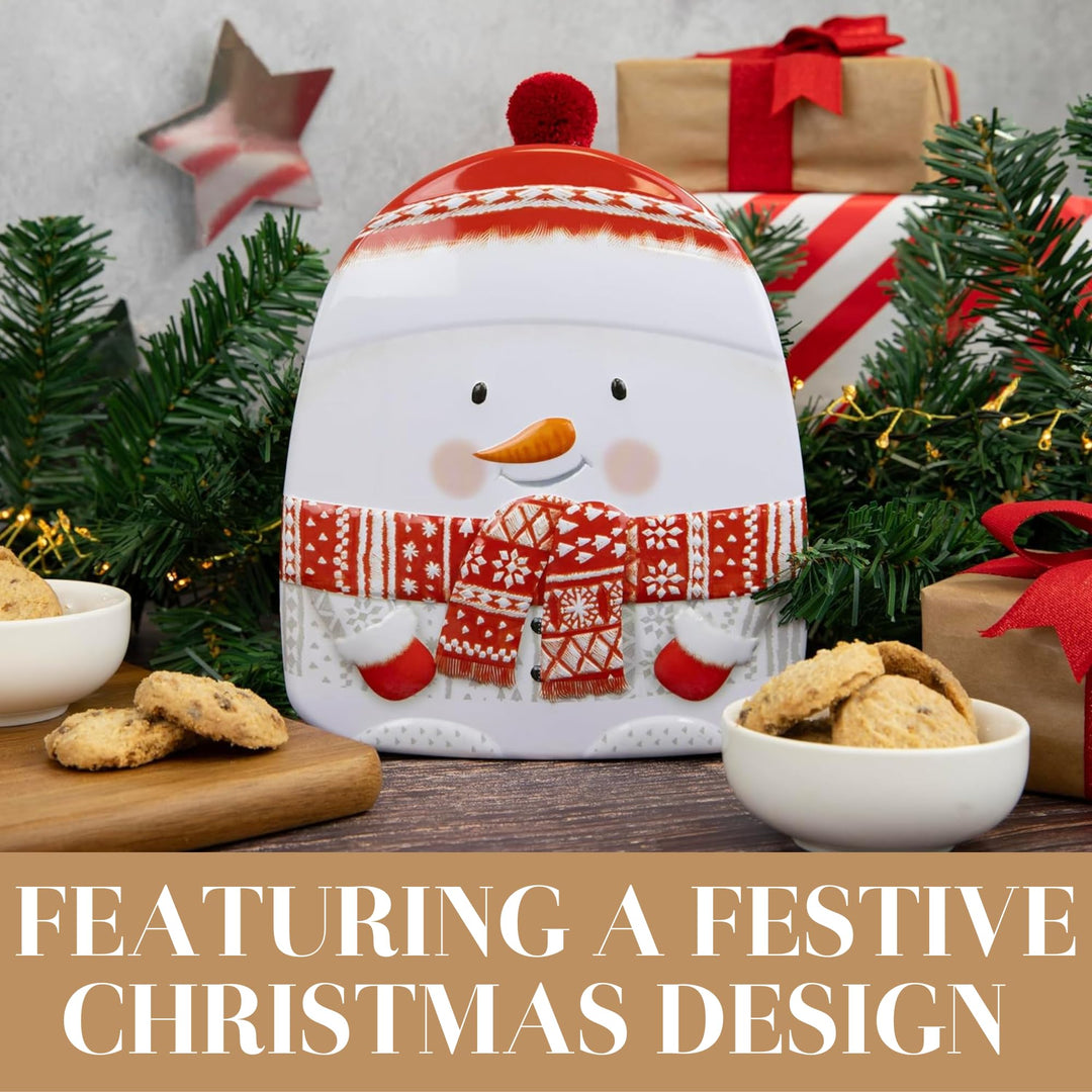 The Silver Crane Co. - Snowman Gift Set Christmas Biscuits Tin