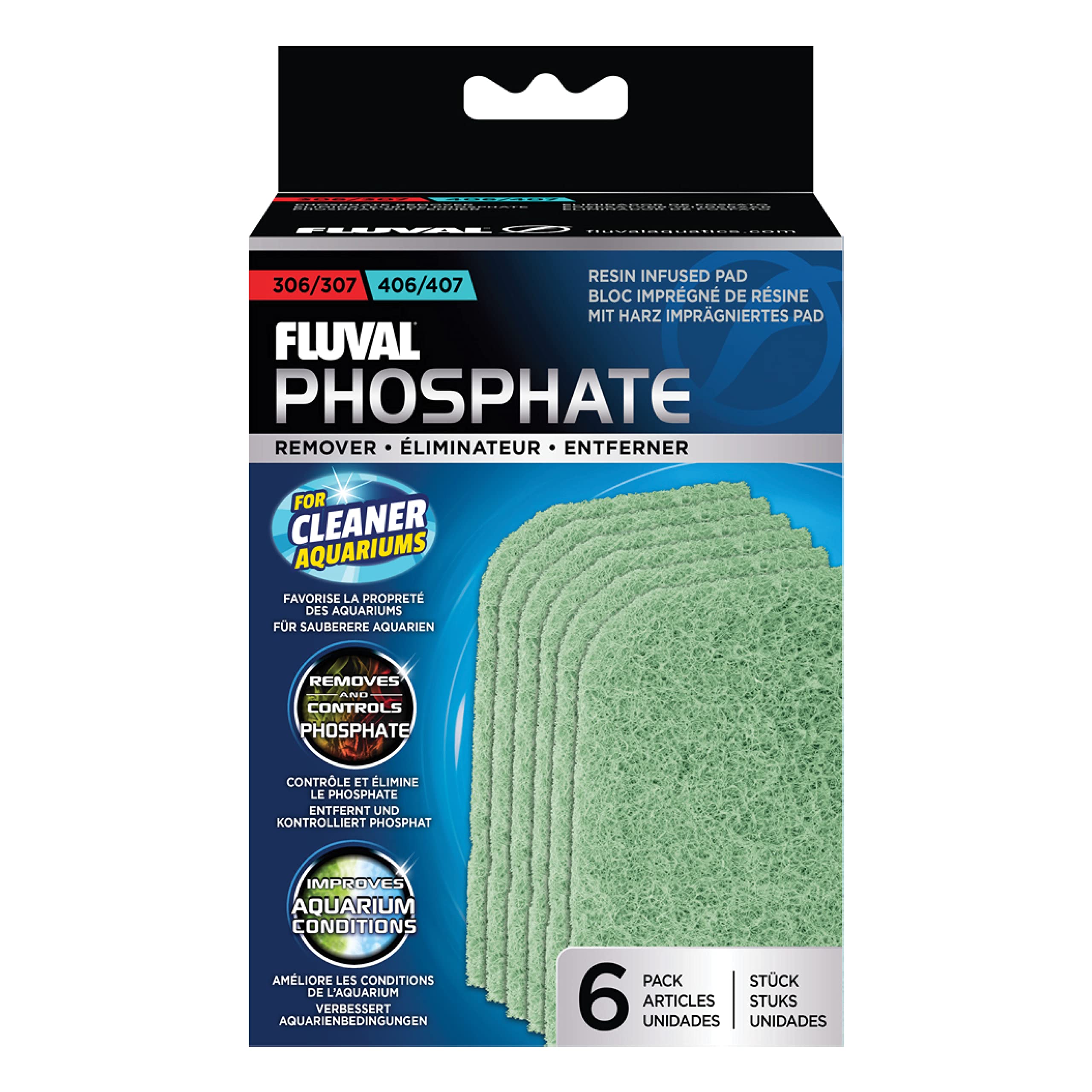 Fluval 306/307 & 406/407 Phosphate Remover Pad - Controls Algae & Traps Debris 1
