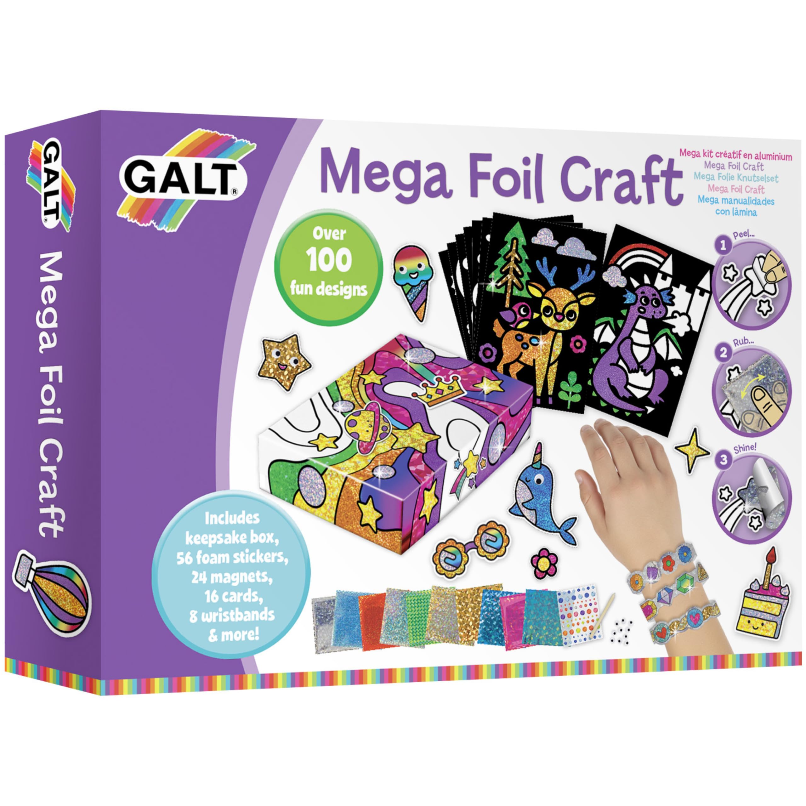 Galt Mega Foil Craft Set - Mess-Free Art for Kids Ages 8+