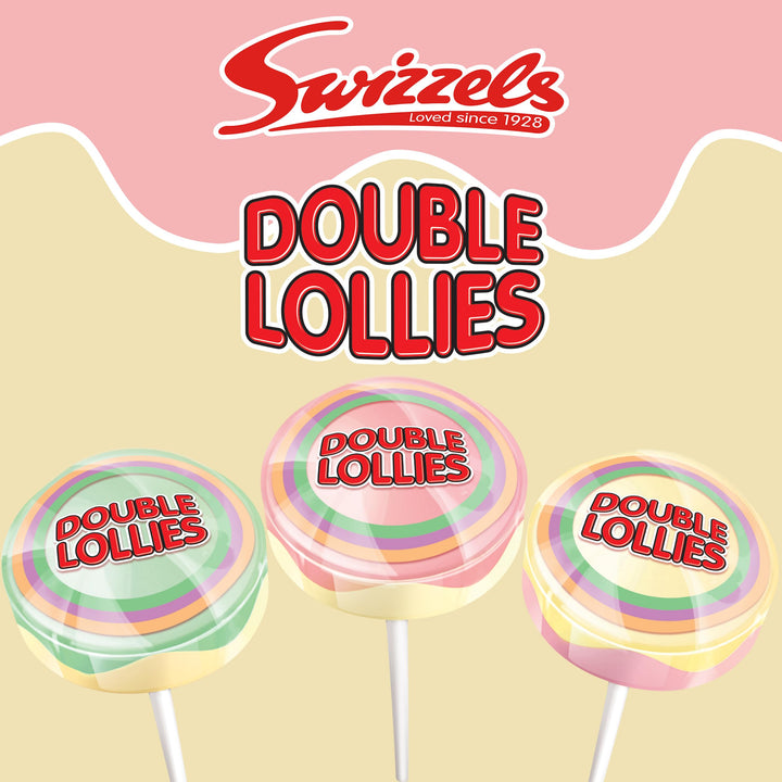 Swizzels - Double Lollies Sweets Dispenser Box (100 Lollipops, Vegan Friendly)