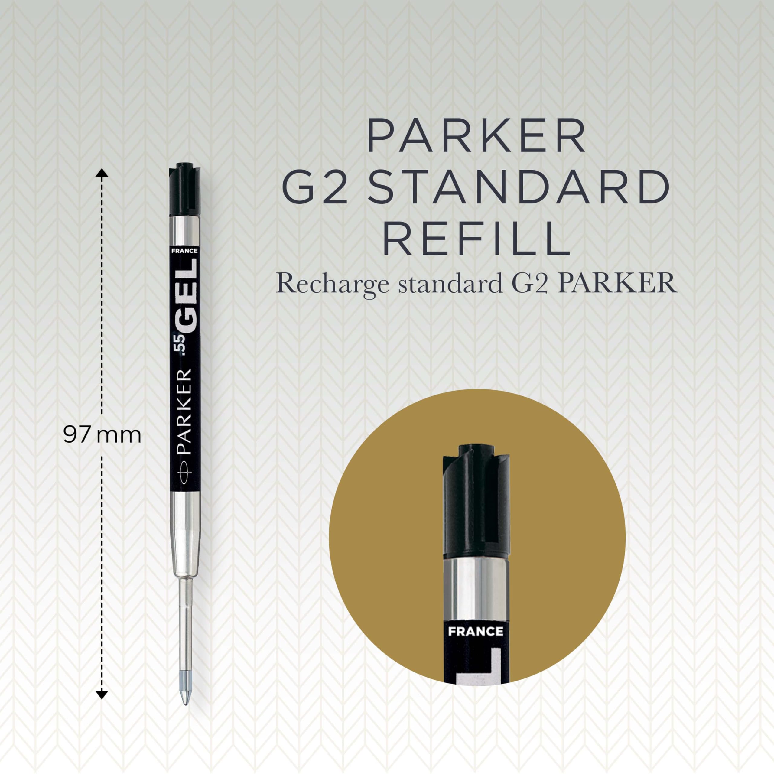 PARKER QUINK Gel Ink Refill - Fine Tip (0.5mm), Black Ink | Fits All PARKER Pens 3