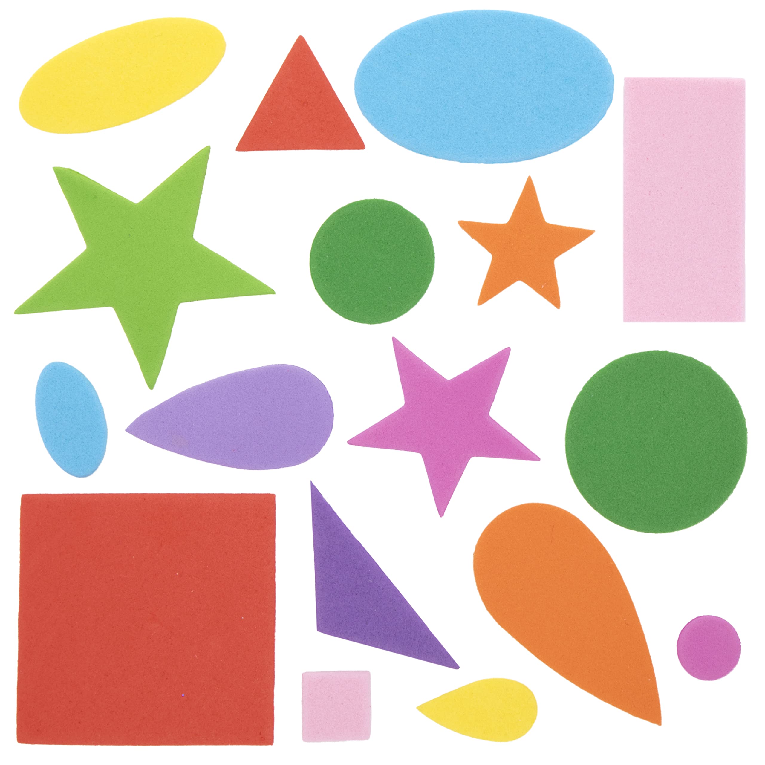 Baker Ross EK2352 Self-Adhesive Foam Shapes - 180 Pack, Assorted Colors & Shapes (1cm-5cm) 3