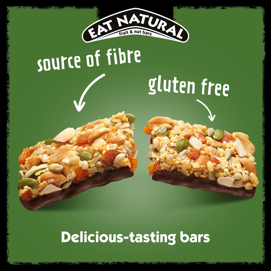 Eat Natural - Vegan Peanuts, Coconut & Dark Chocolate Fruit & Nut Bars (12 x 40g)