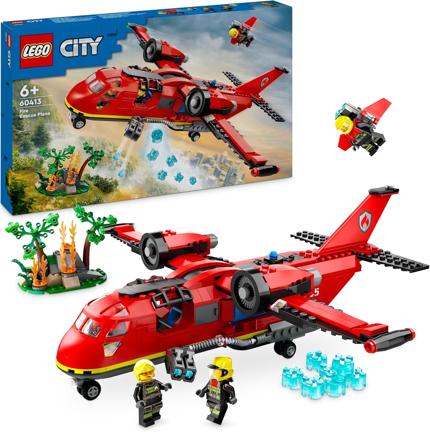 LEGO City Fire Rescue Plane Toy - 478-Piece Building Set for Ages 6 and Up 1