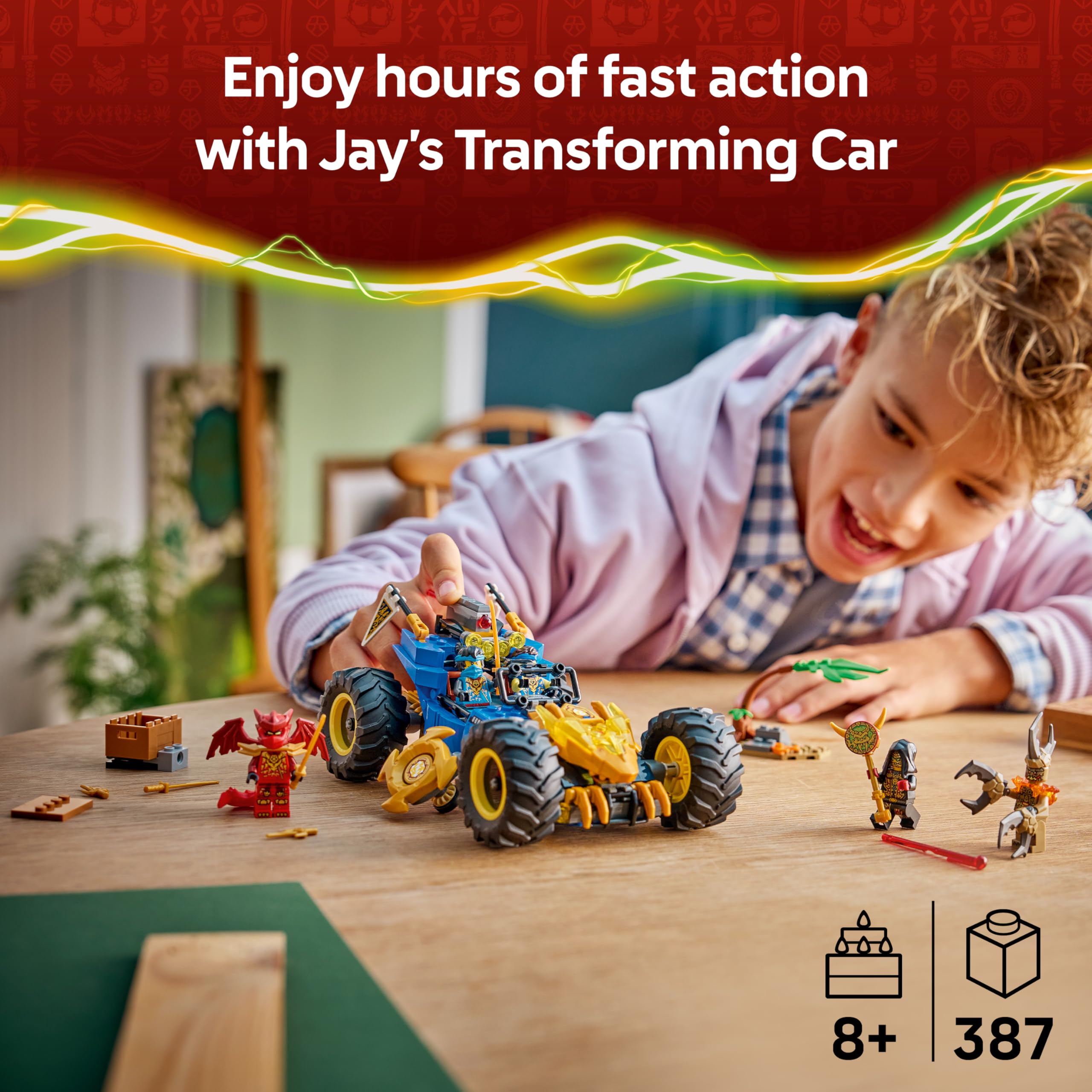 LEGO Ninjago 71856 Jay's Transformation Speedster 2-in-1 Building Set LEGO Ninjago 71856 Jay's Transformation Speedster 2-in-1 Building Set