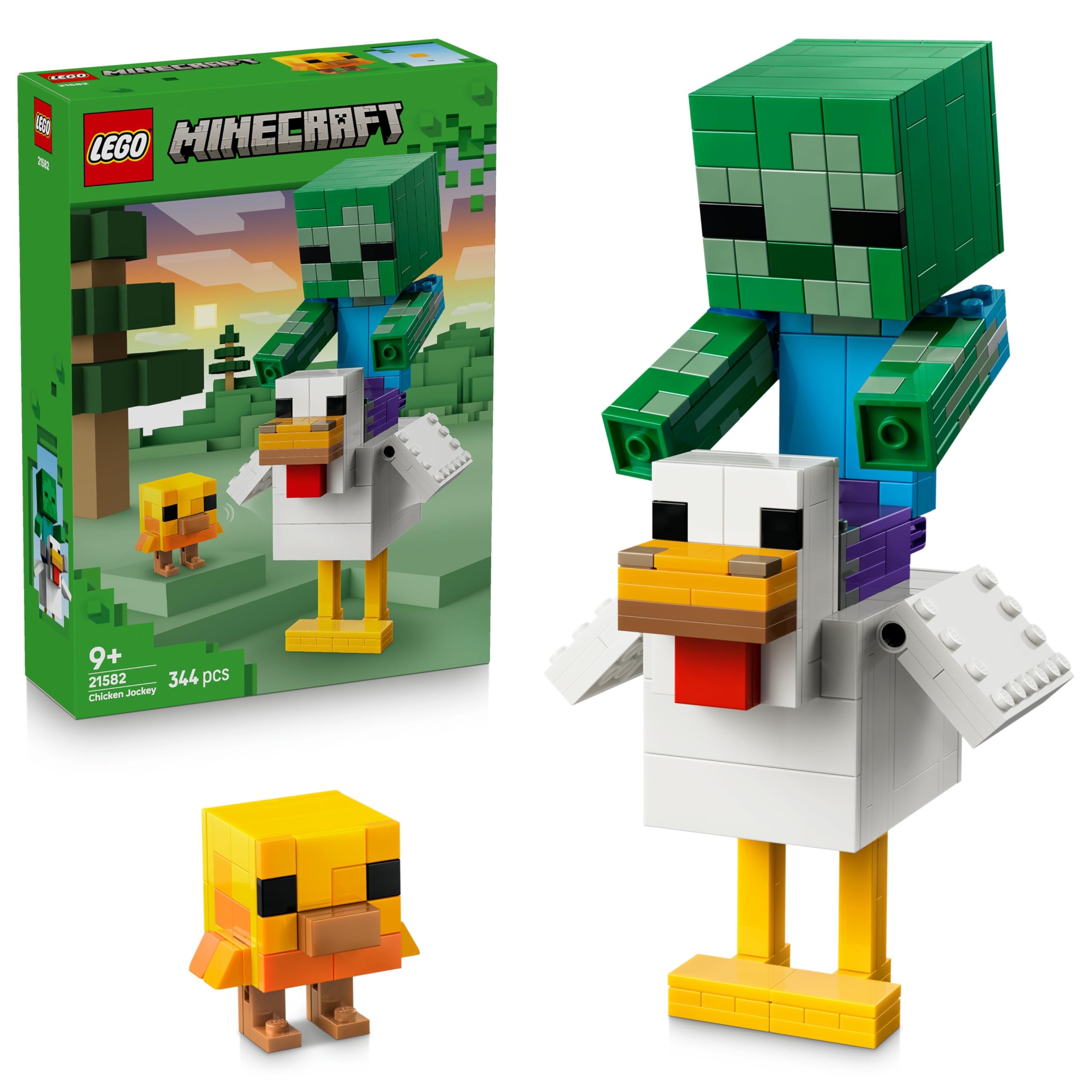 LEGO Minecraft Chicken Jockey Building Set | 3 Figures | Ages 9+ 1