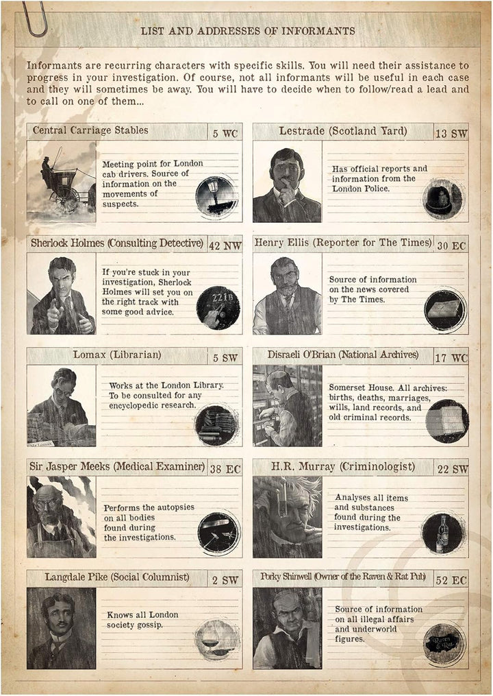 Space Cowboys Sherlock Holmes Consulting Detective: The Baker Street Irregulars Board Game