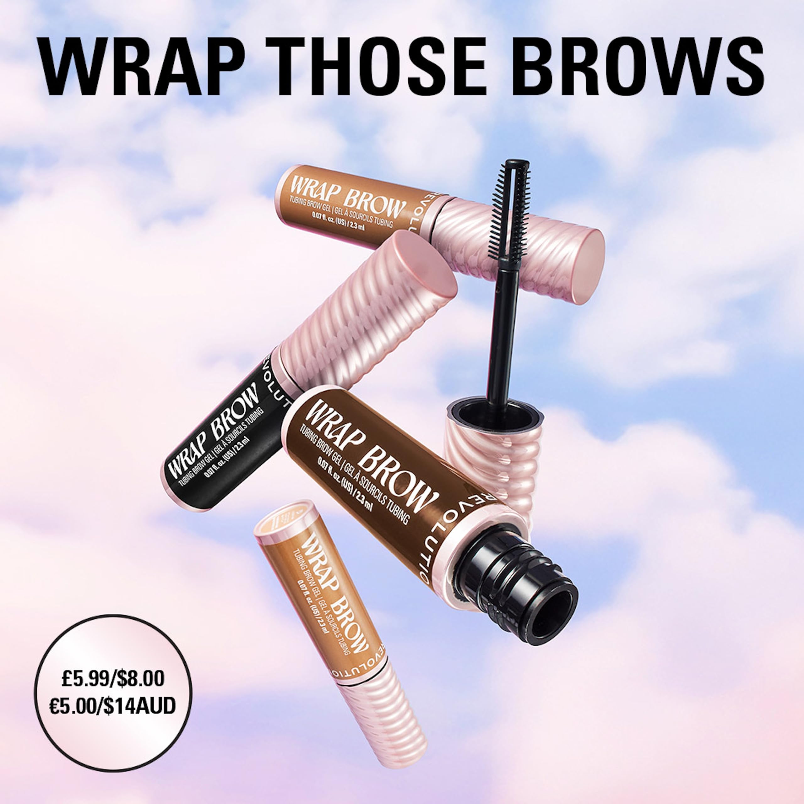Revolution Beauty London Wrap Brow Tubing Gel - Shape & Sculpt | Cool Medium Brown | 2.3 ml 6