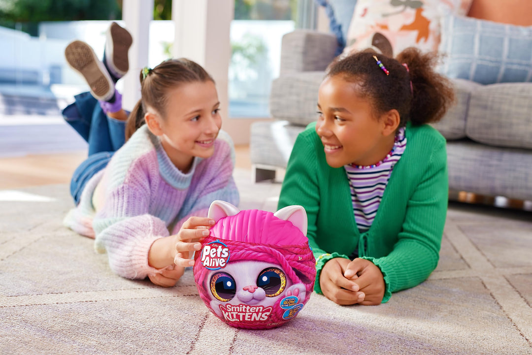 Pets Alive Smitten Kitten Minx - Interactive Electronic Plush Toy with Real Sounds, Ages 3+