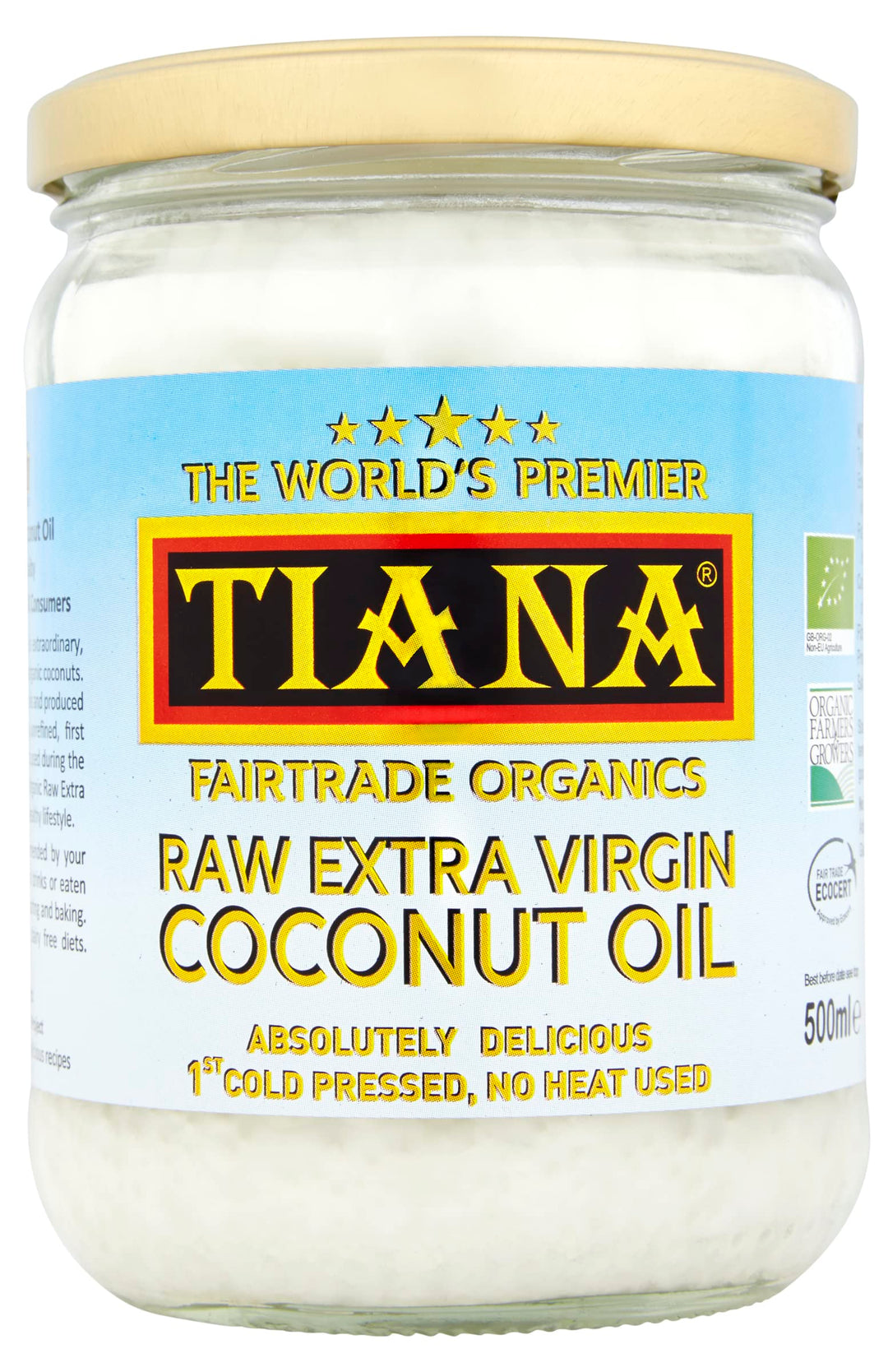 TIANA - Raw Extra Virgin Coconut Oil (500ml)