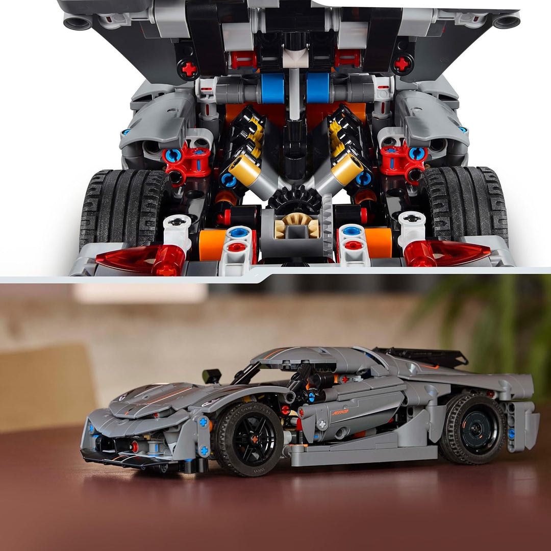 LEGO Technic Koenigsegg Jesko Absolut Grey Hypercar - Model Race Car Building Set for Ages 10+