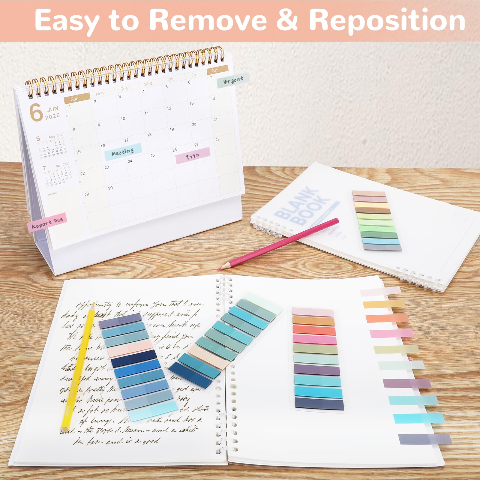 Euvqunn 1400 Pcs Sticky Tabs - 70 Colors Translucent Index Tabs | 1.73 x 0.43 in 4