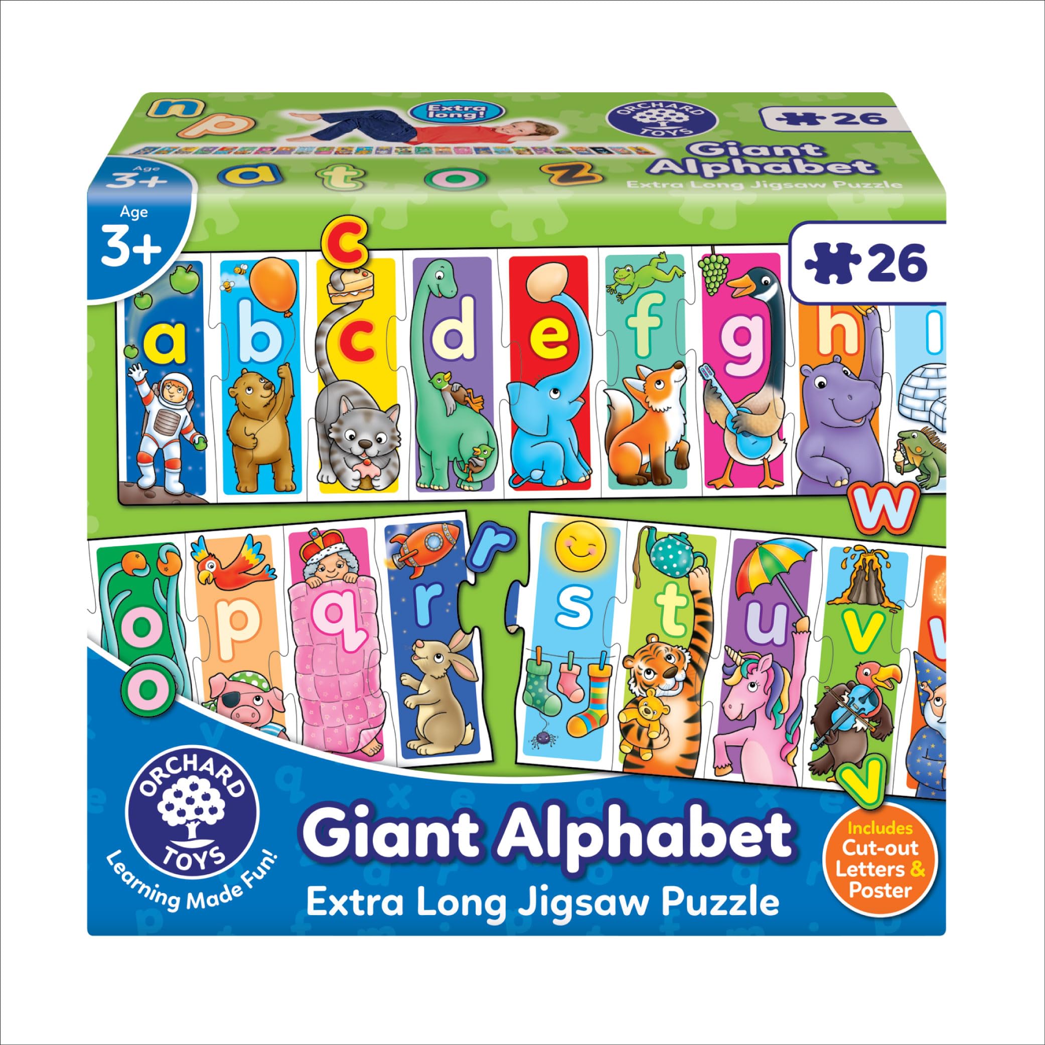 Orchard Toys Giant Alphabet Educational Jigsaw Puzzle for Ages 3+ | 26 Pieces, Over 1.7m Long 1