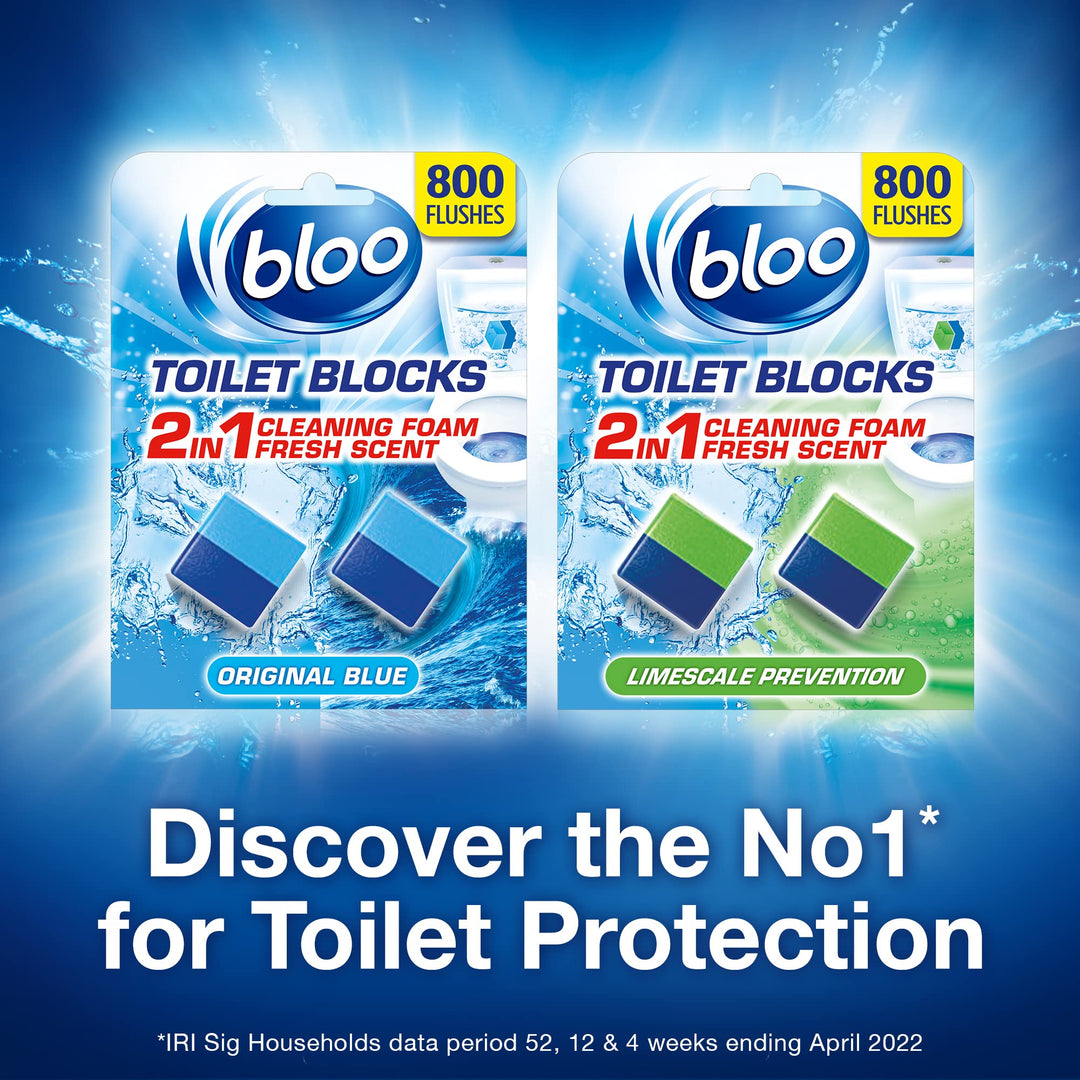 Bloo - 2in1 In-Cistern Toilet Block Original 50g for Limescale Prevention and Freshening