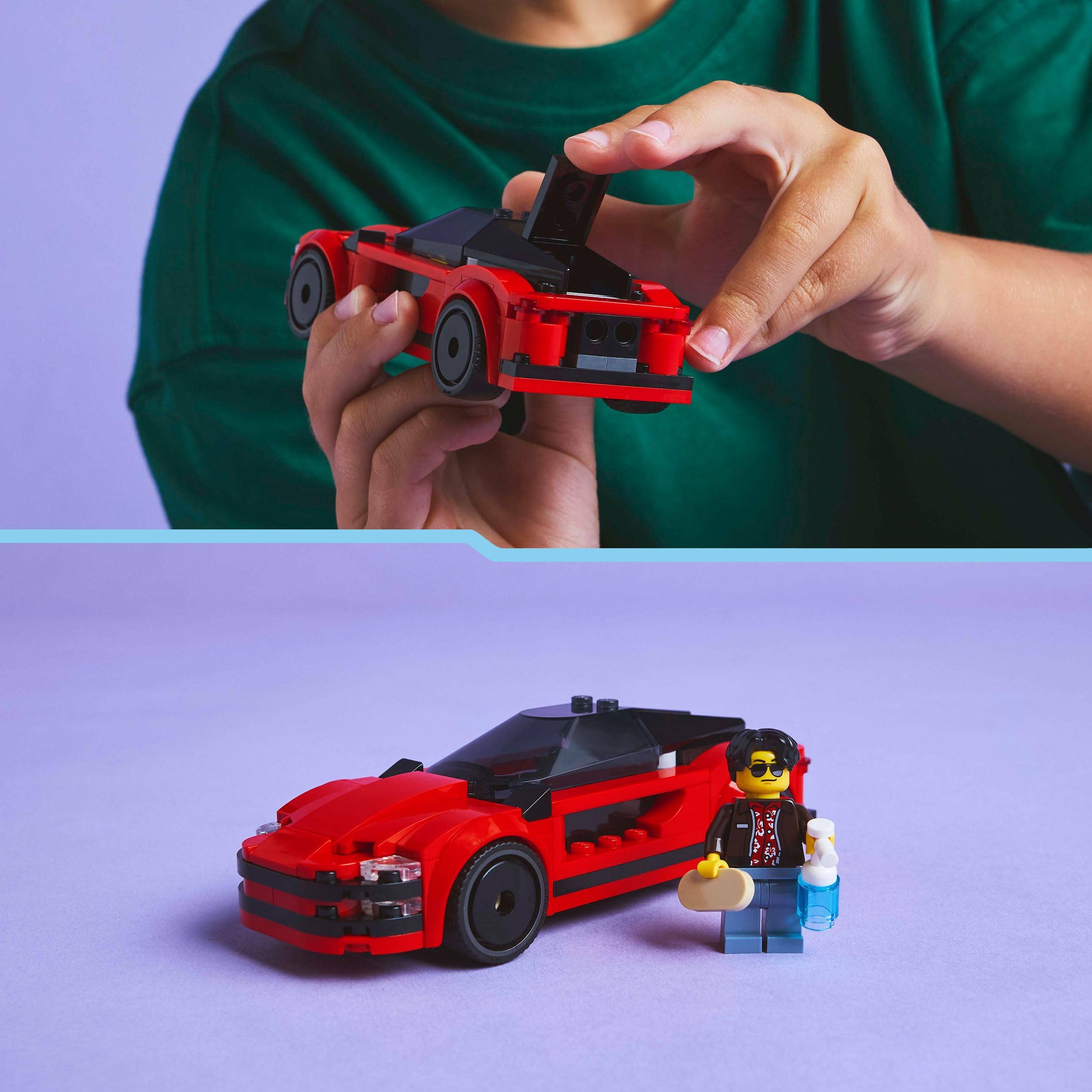 LEGO City Rotes Sportauto-Spielzeug – Baubares Fahrzeug-Spielset für Kinder ab 5 Jahren 13