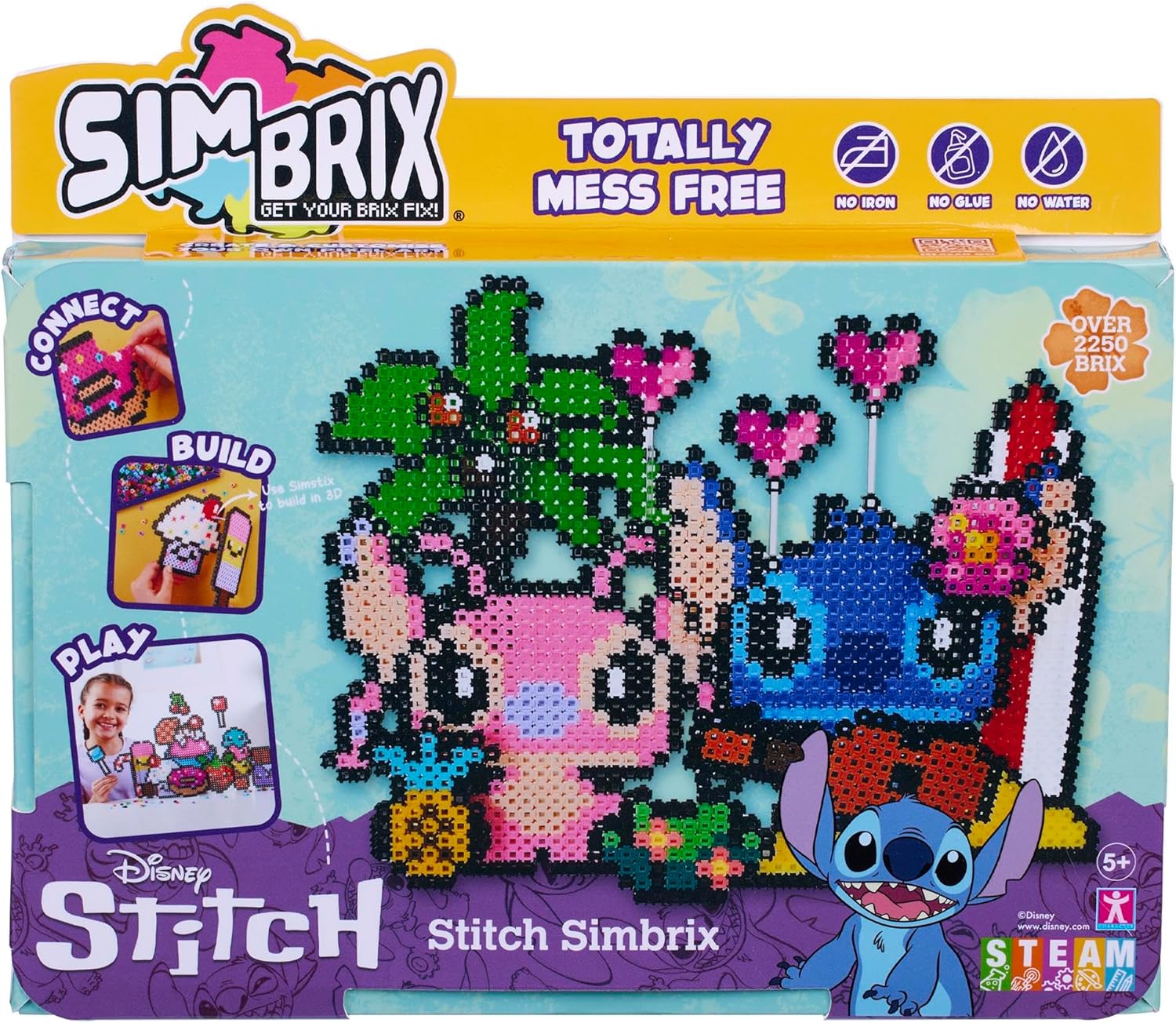 Simbrix Connect & Wow 08325 Lilo & Stitch Feature Pack - 2250+ Piece Building Set for Kids 5+ 1