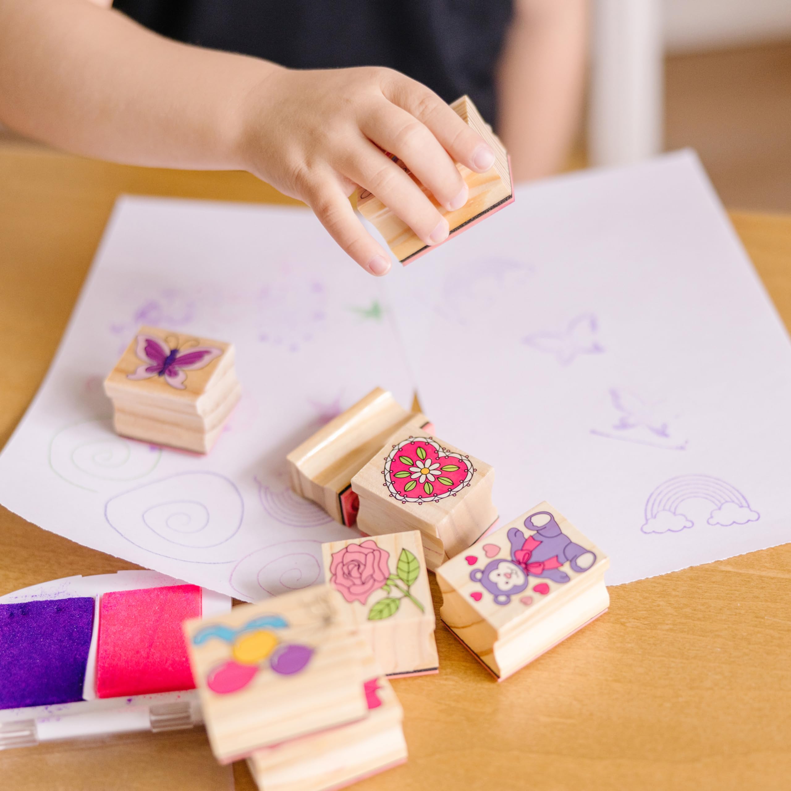 Melissa & Doug Friendship Stamp Set - 15-Piece Arts & Crafts Playset for Kids 4+ 13