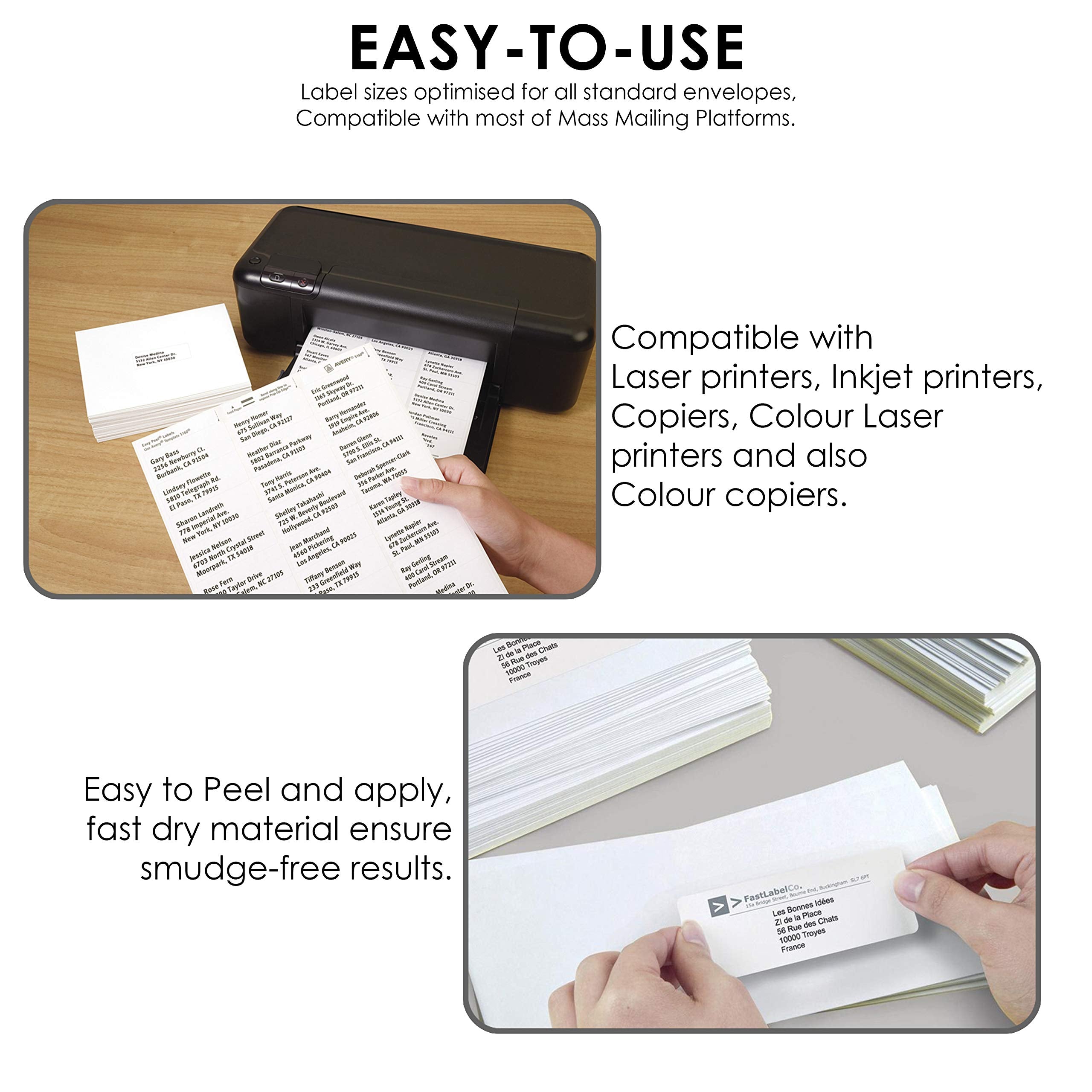 iSOUL Printable Printer Labels - 1 Label Per A4 Sheet, 50 Sheets Matte Self Adhesive Paper for Inkjet/Laser 5