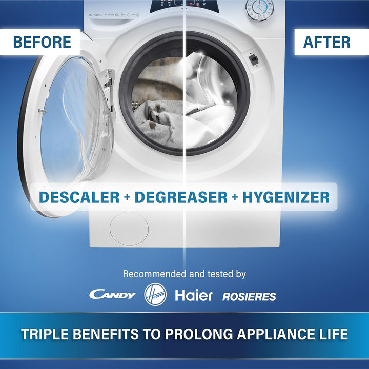 CARE + PROTECT Triple Power Pod Descaler & Degreaser for Washing Machine & Dishwasher - 6 Pack