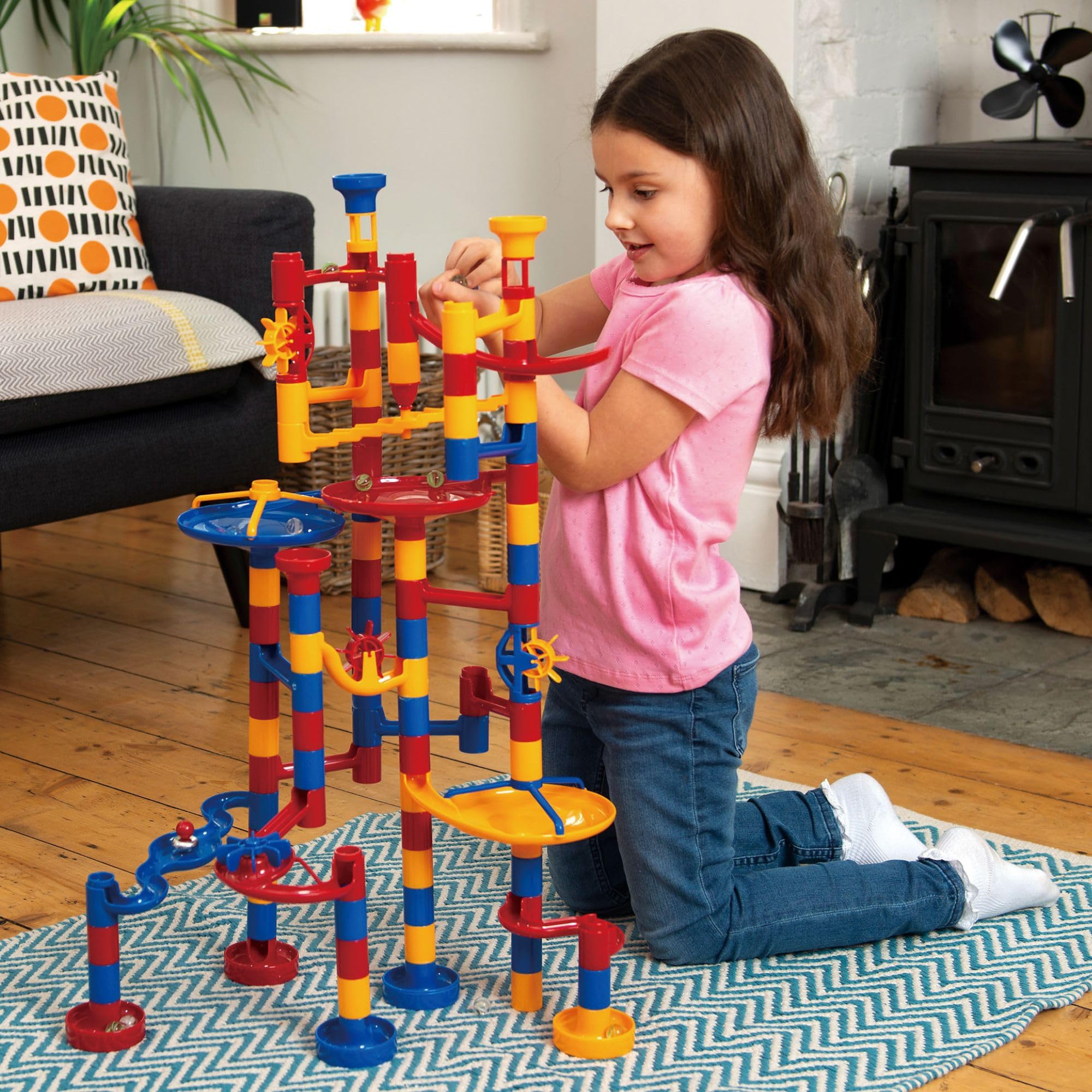 Galt Toys Mega Marble Run Construction Toy | 100 Pieces | Ages 4+ 4